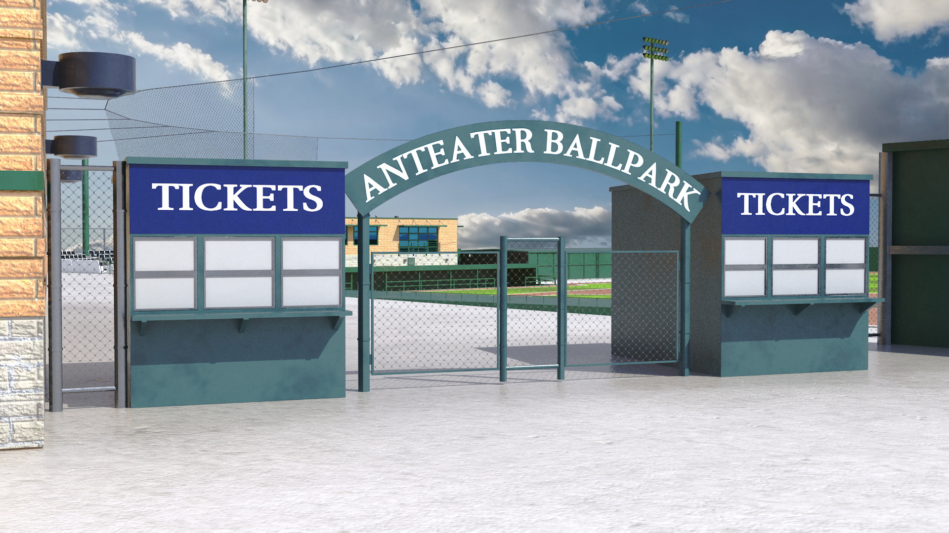 University Baseball Stadium 3D