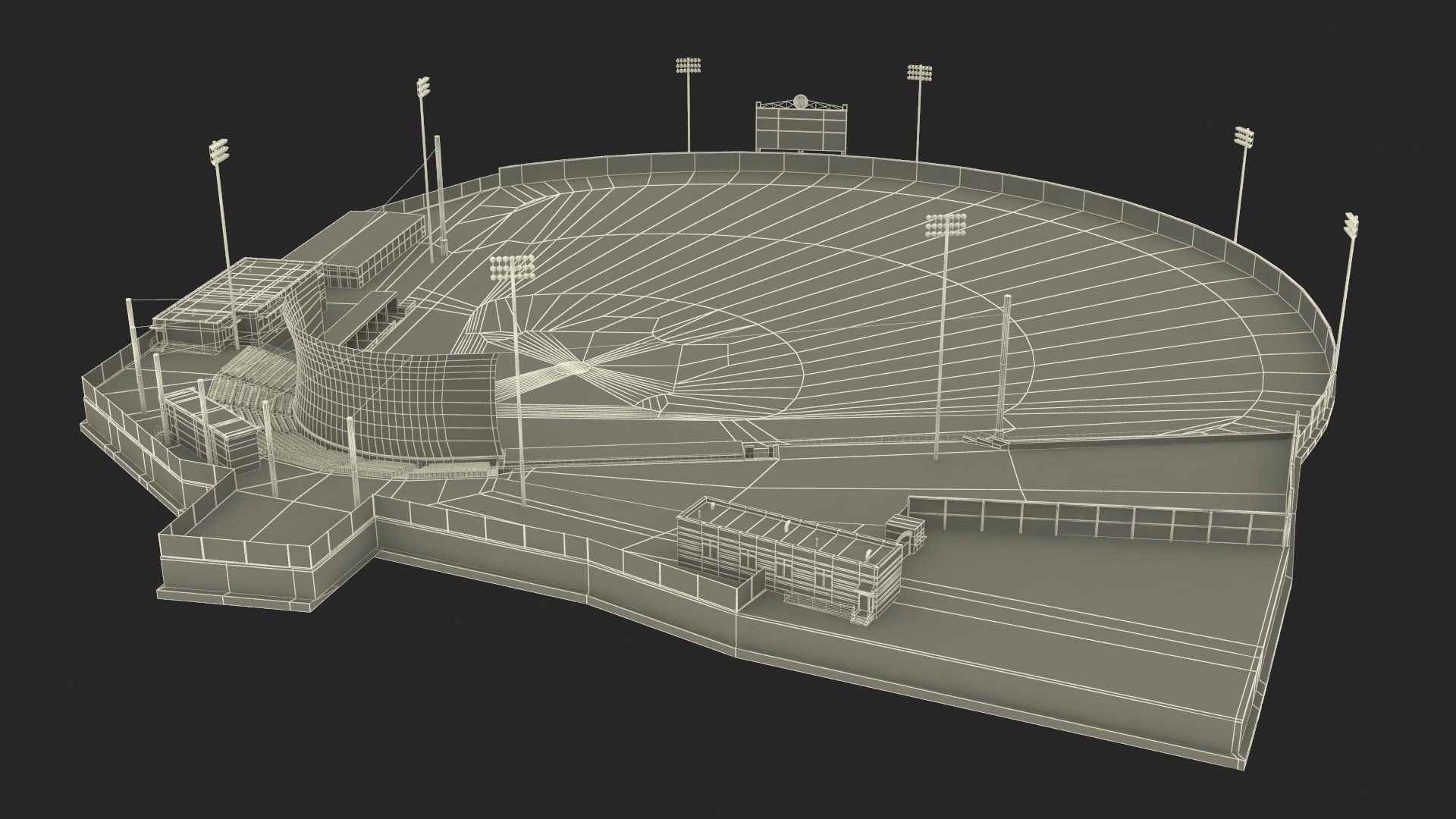 University Baseball Stadium 3D