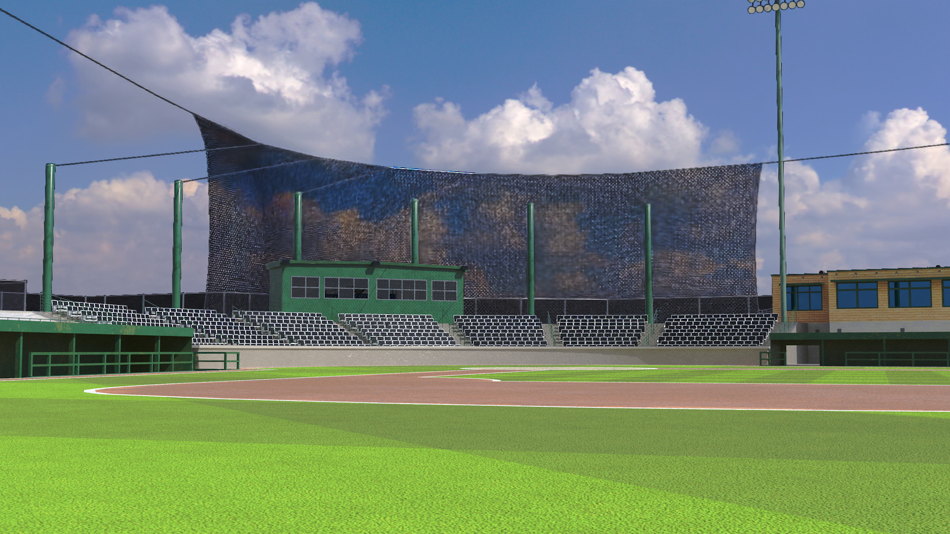 University Baseball Stadium 3D