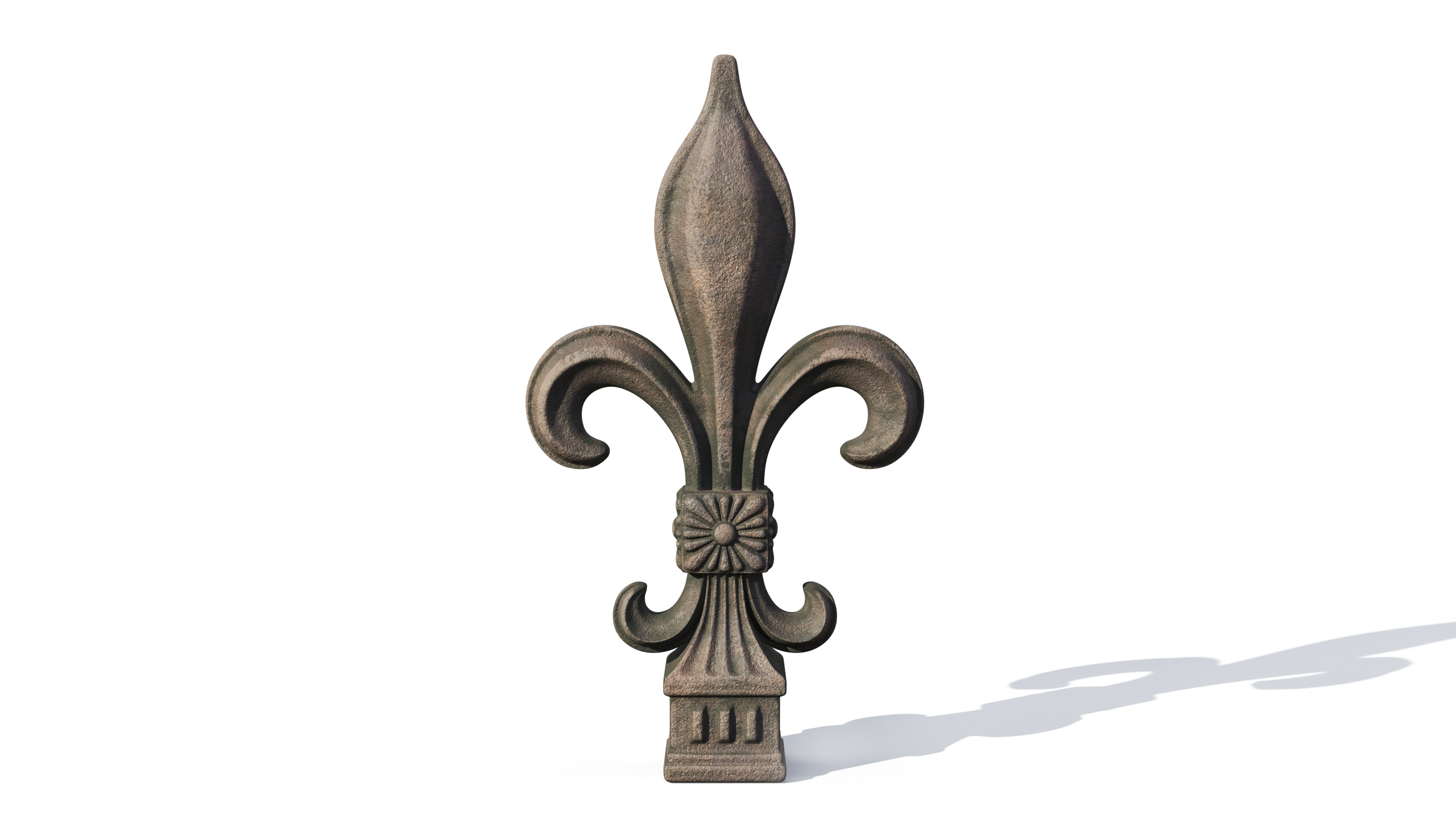 Aged Heraldic Lily Tip 3D