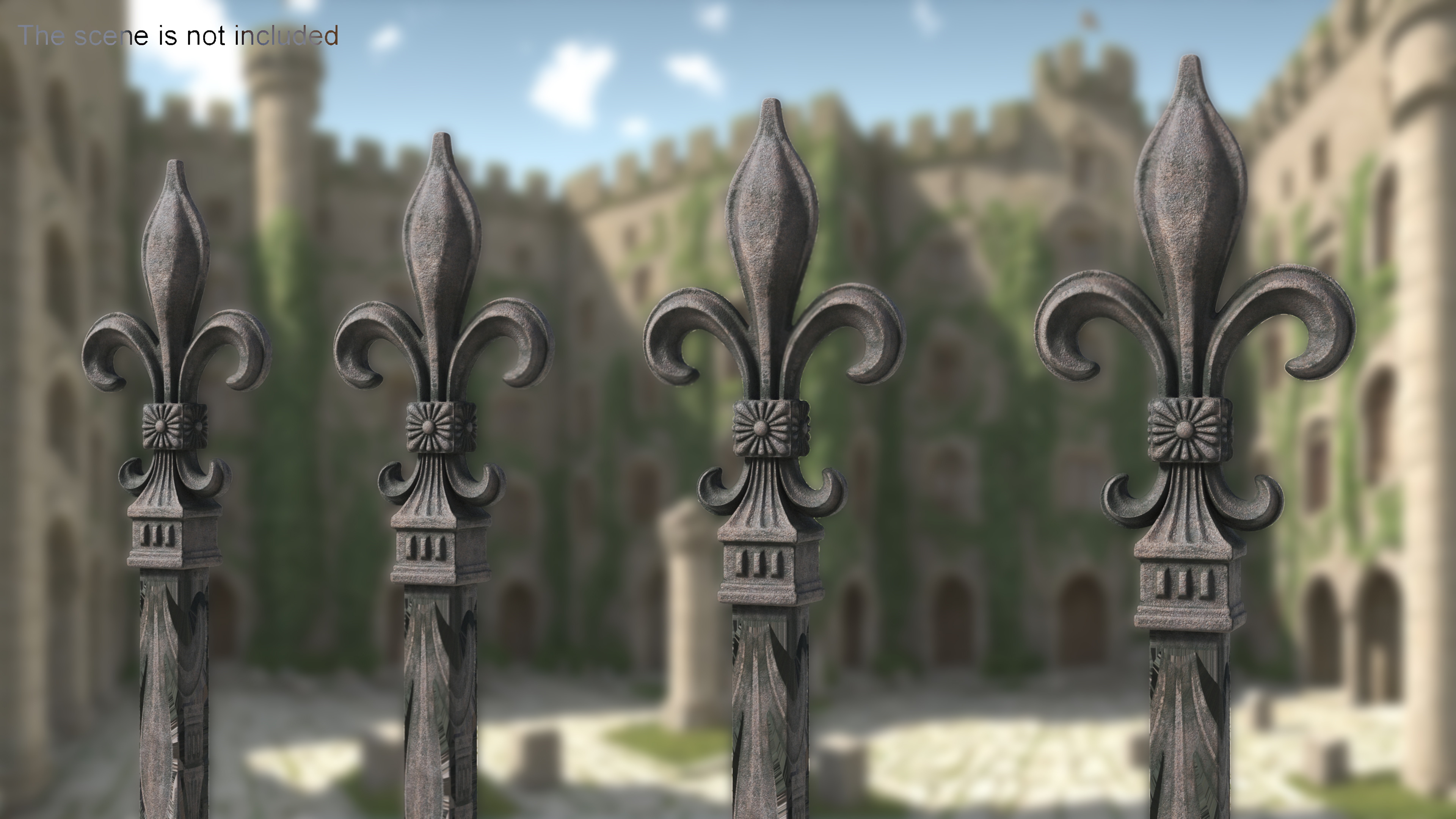 Aged Heraldic Lily Tip 3D