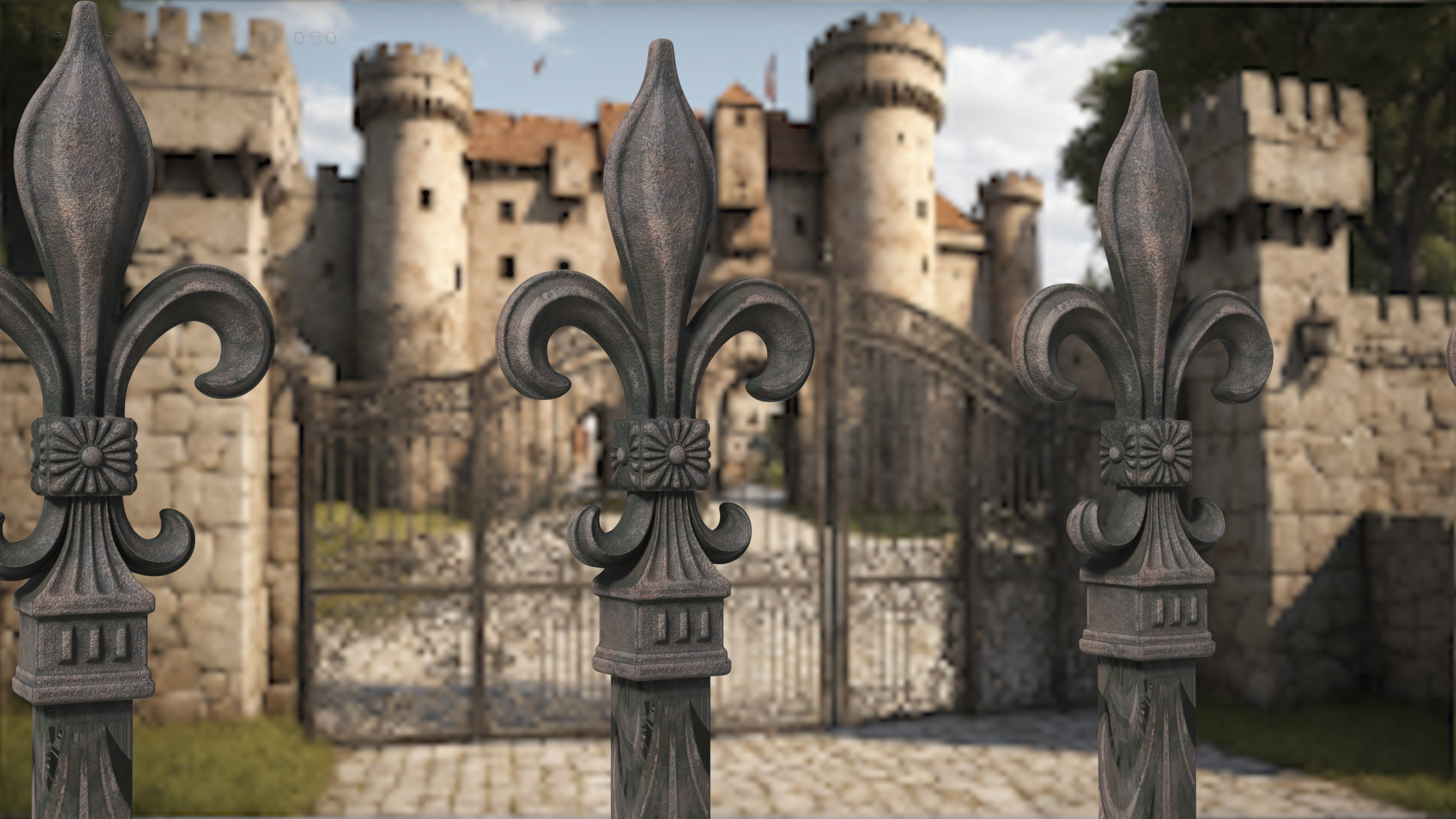 Aged Heraldic Lily Tip 3D