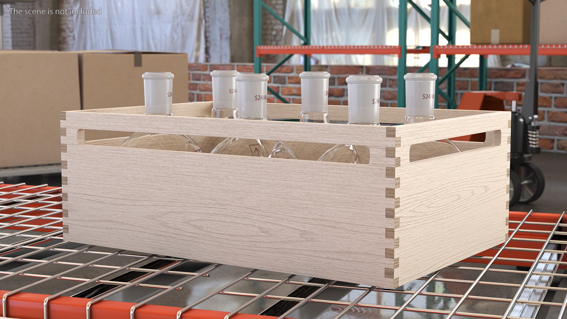 3D Stacking Crate With Flasks
