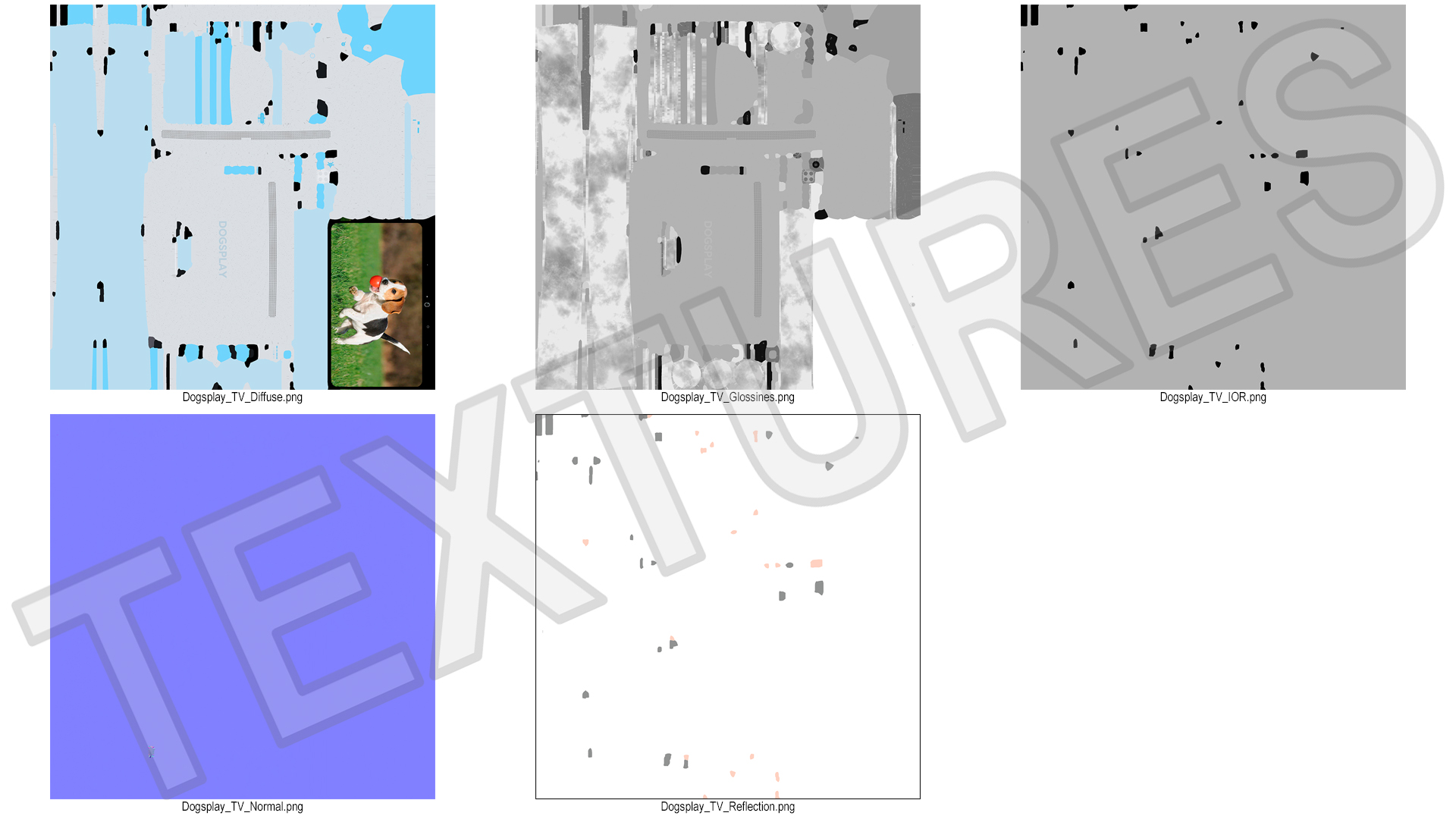 3D Dogsplay TV Video Device On State model