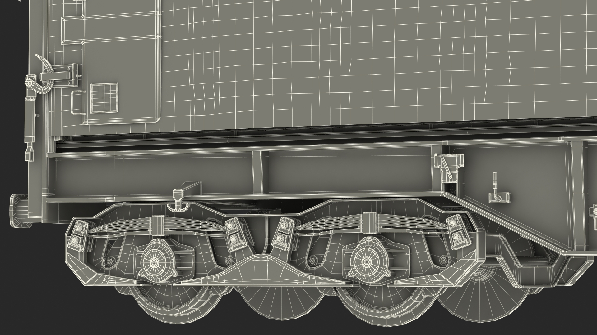 DB Cargo Coil Transporter Tarpaulin Freight Wagon Closed Dirty 3D