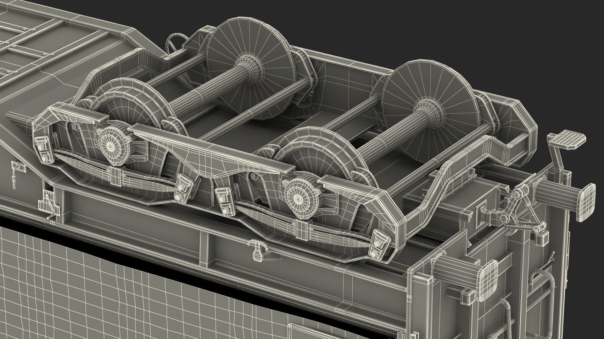 DB Cargo Coil Transporter Tarpaulin Freight Wagon Closed Dirty 3D
