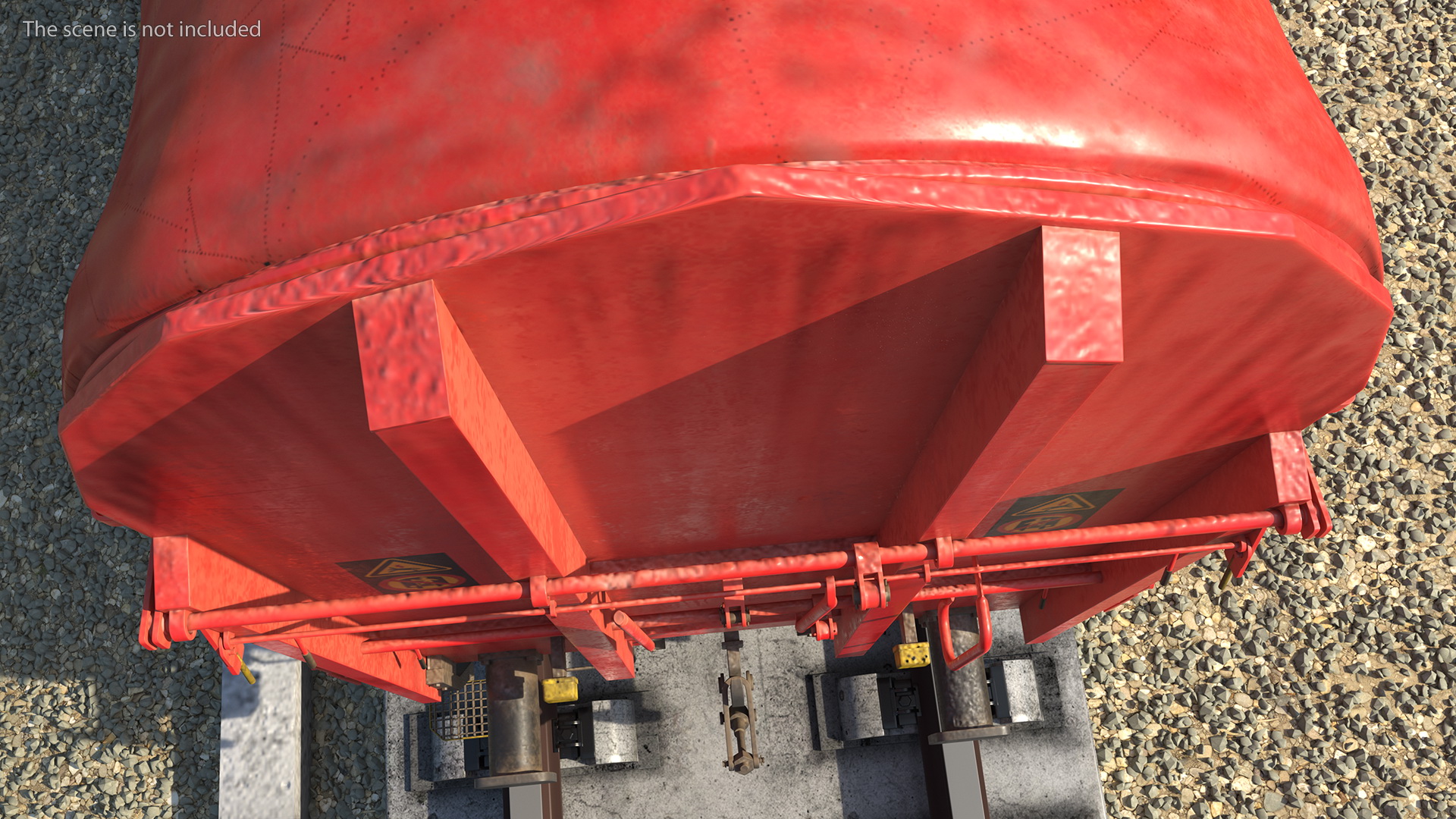 DB Cargo Coil Transporter Tarpaulin Freight Wagon Closed Dirty 3D