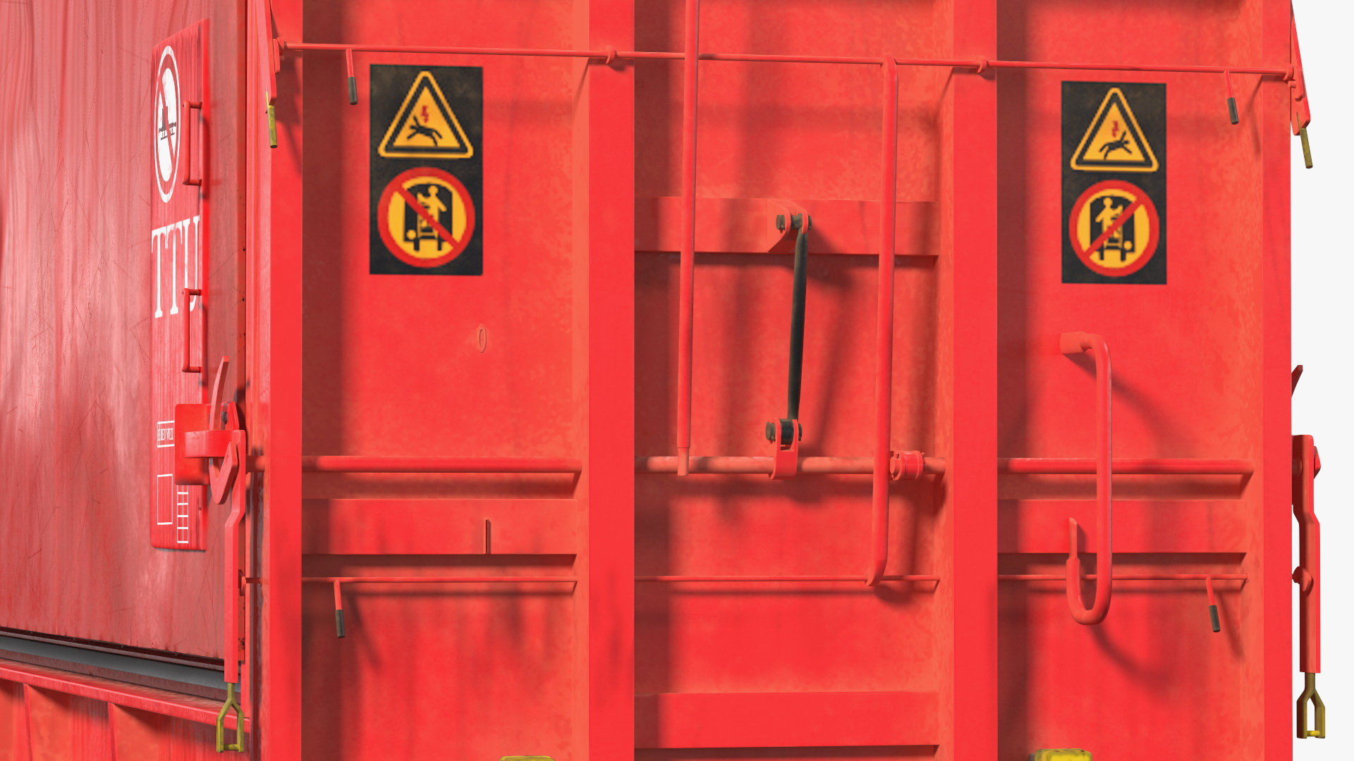 DB Cargo Coil Transporter Tarpaulin Freight Wagon Closed Dirty 3D
