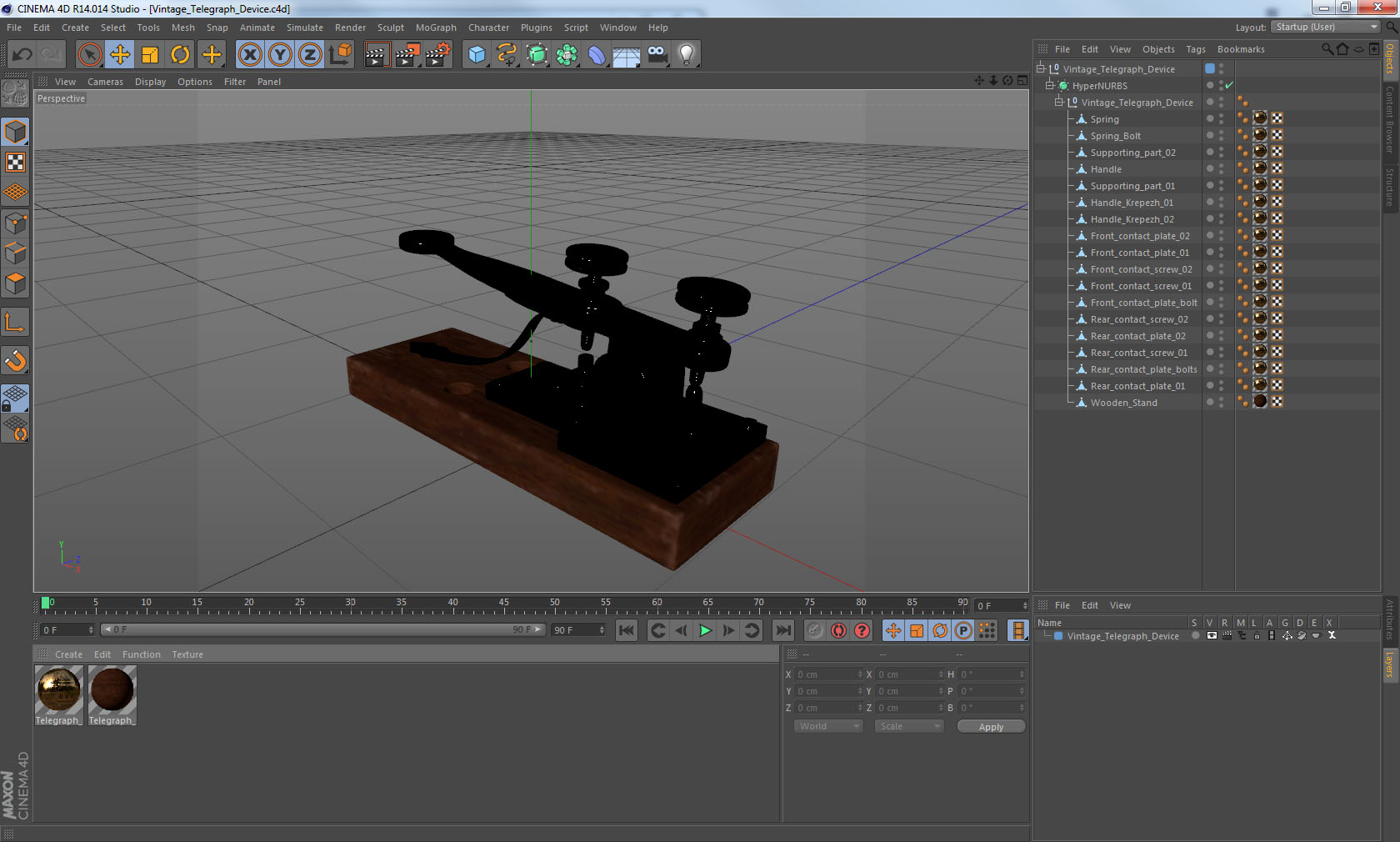 Vintage Telegraph Device 3D model