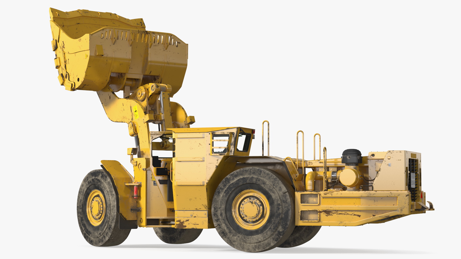 3D model Mining Loader Dirty Rigged for Maya