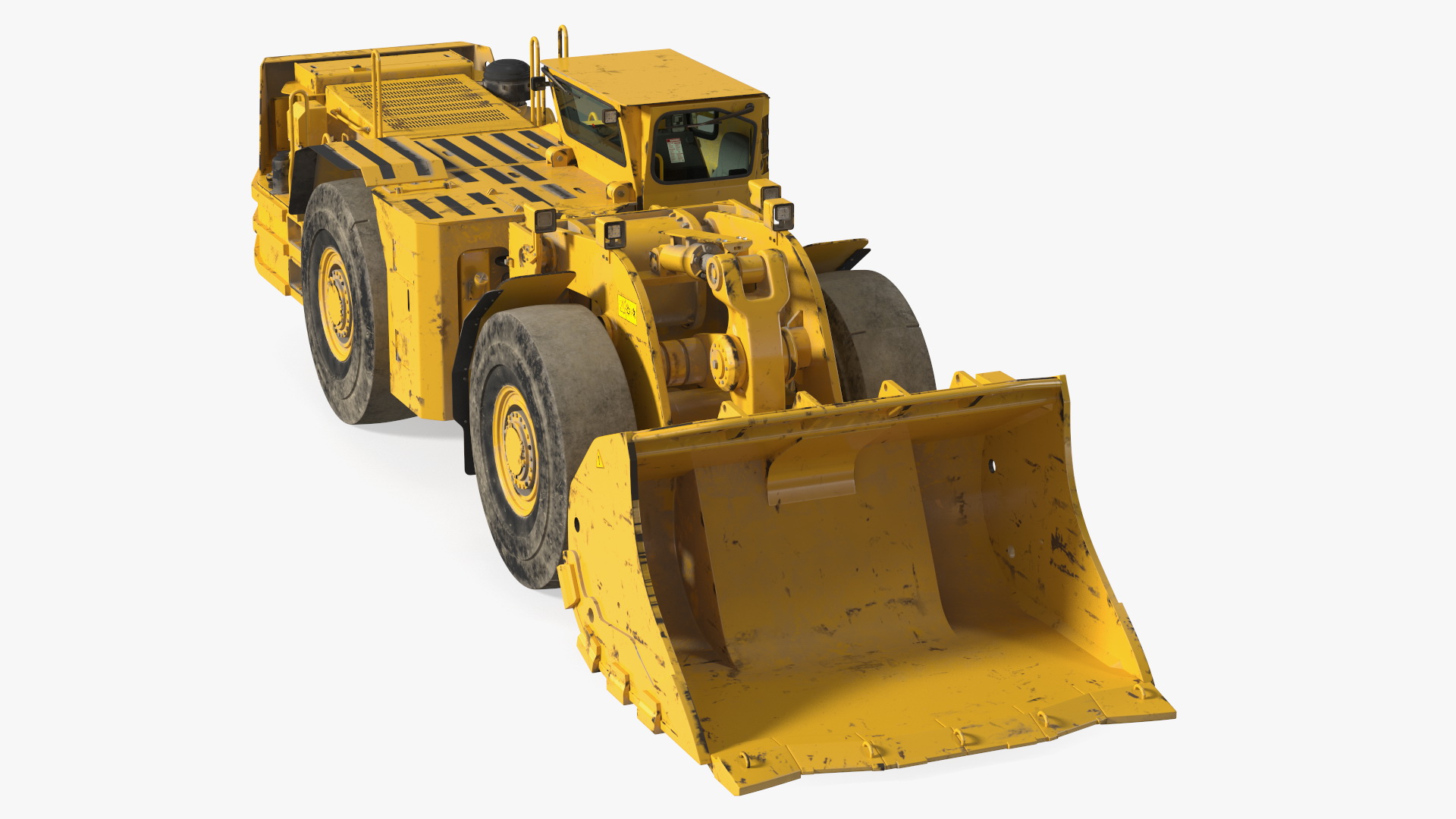 3D model Mining Loader Dirty Rigged for Maya