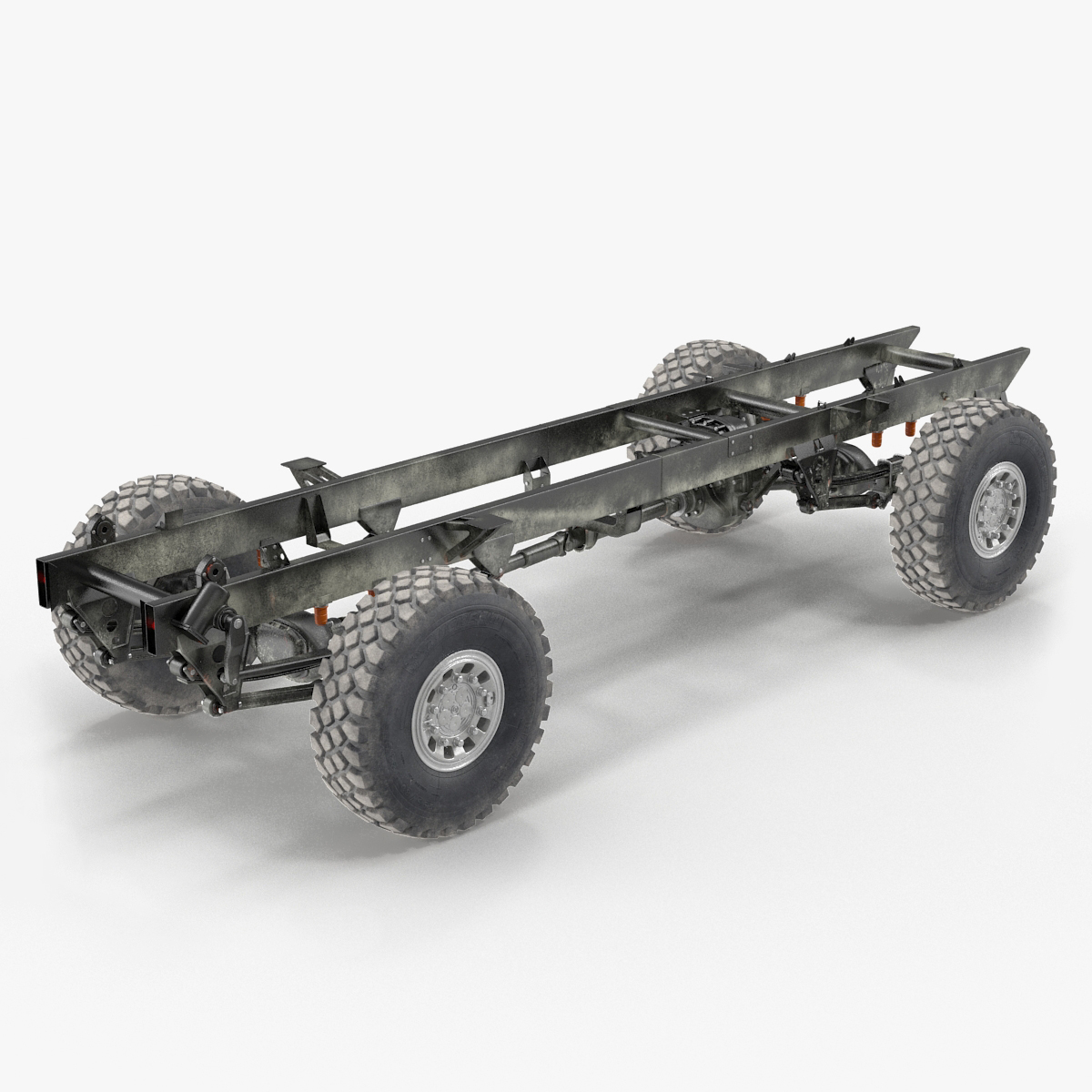 4X4 Truck Chassis 3D Model, view 4