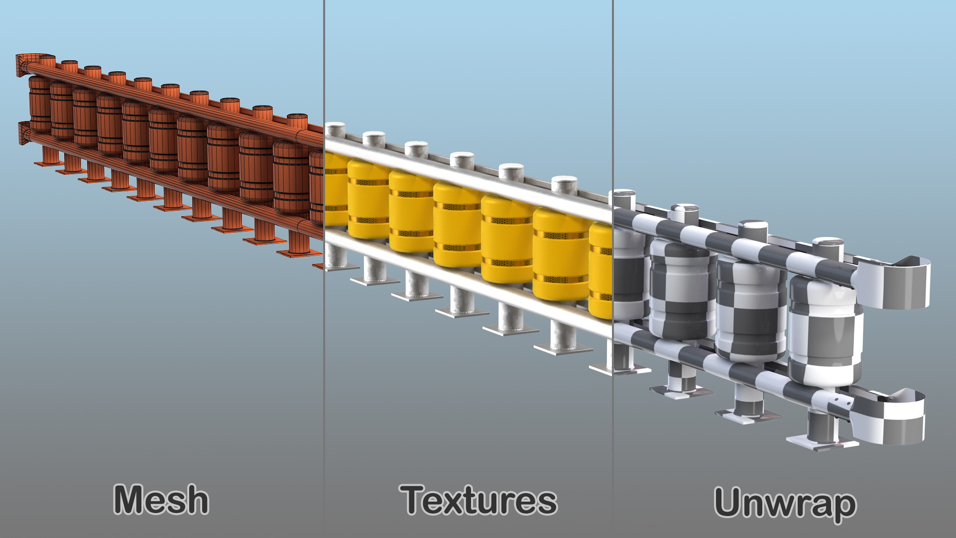 3D Safety Roller Barrier