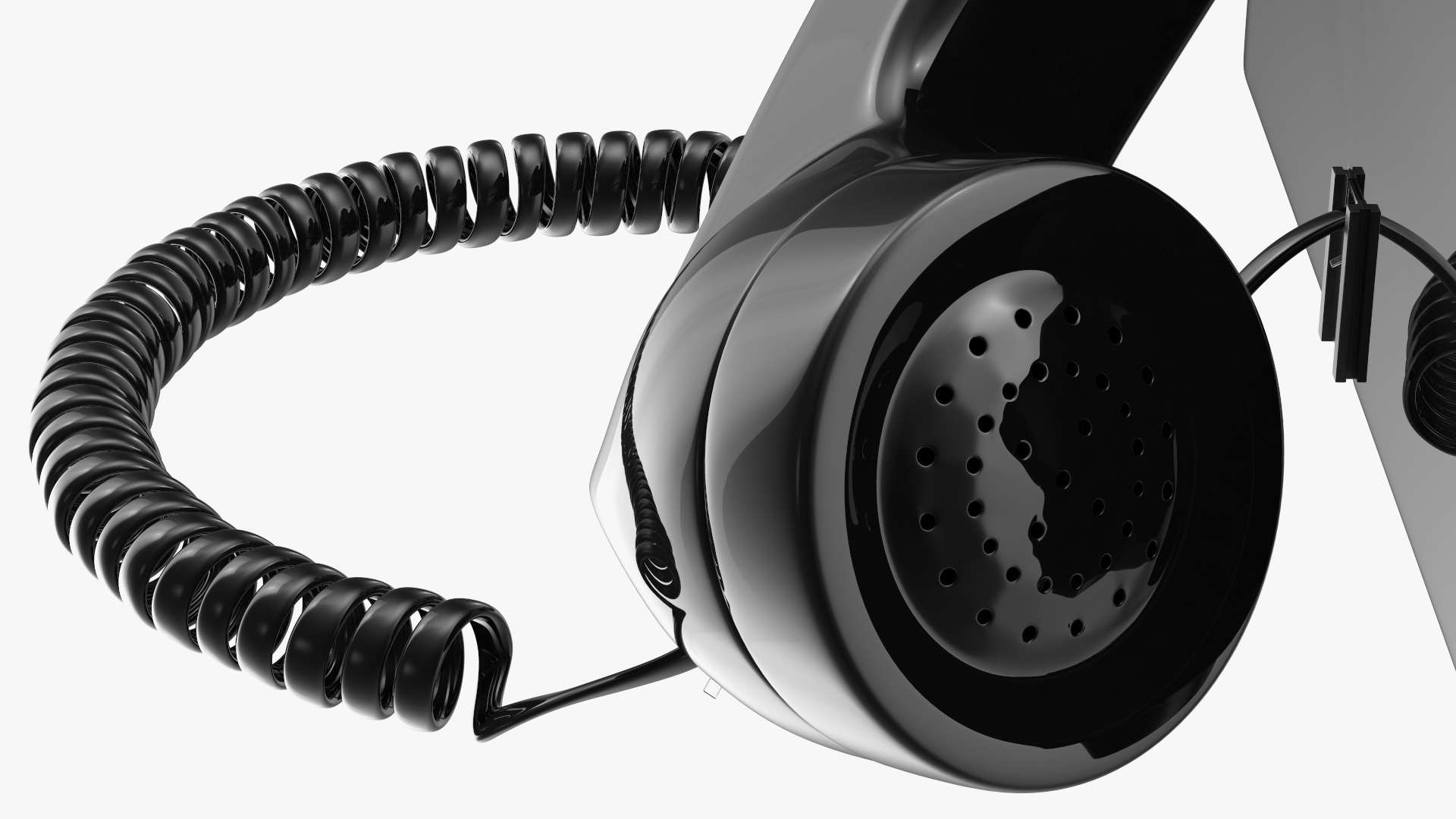 Antique Retro Telephone Off Hook 3D