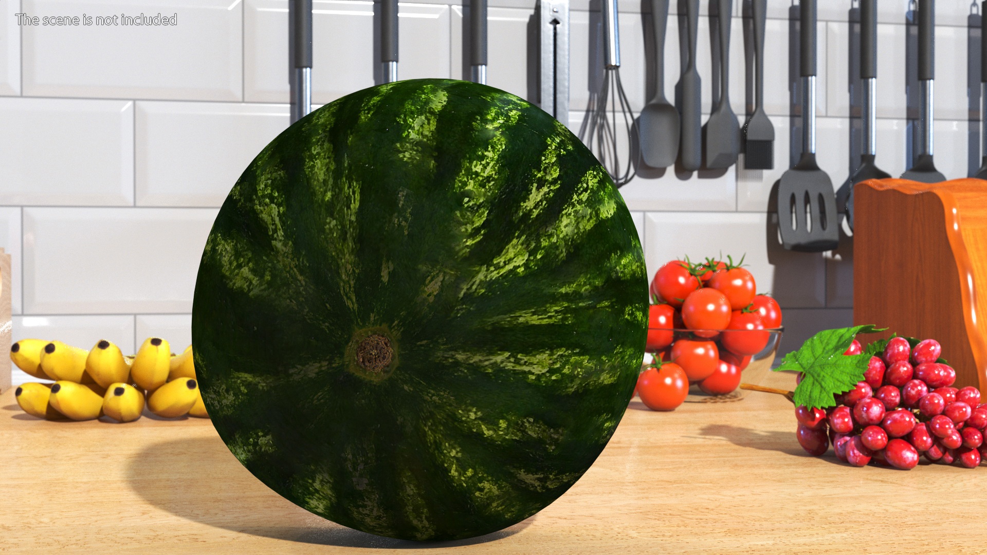 Half of Fresh Watermelon 3D model