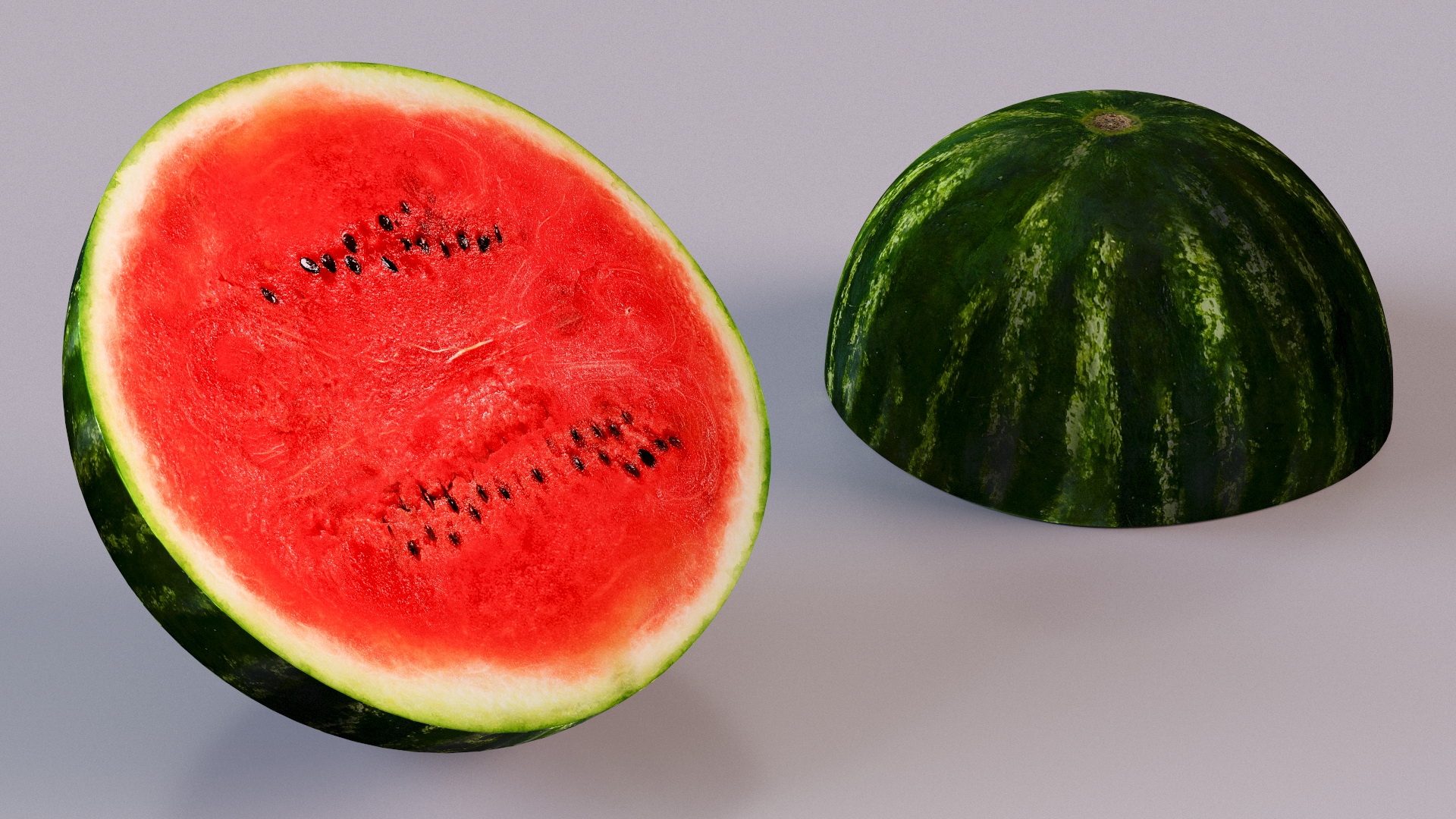 Half of Fresh Watermelon 3D model