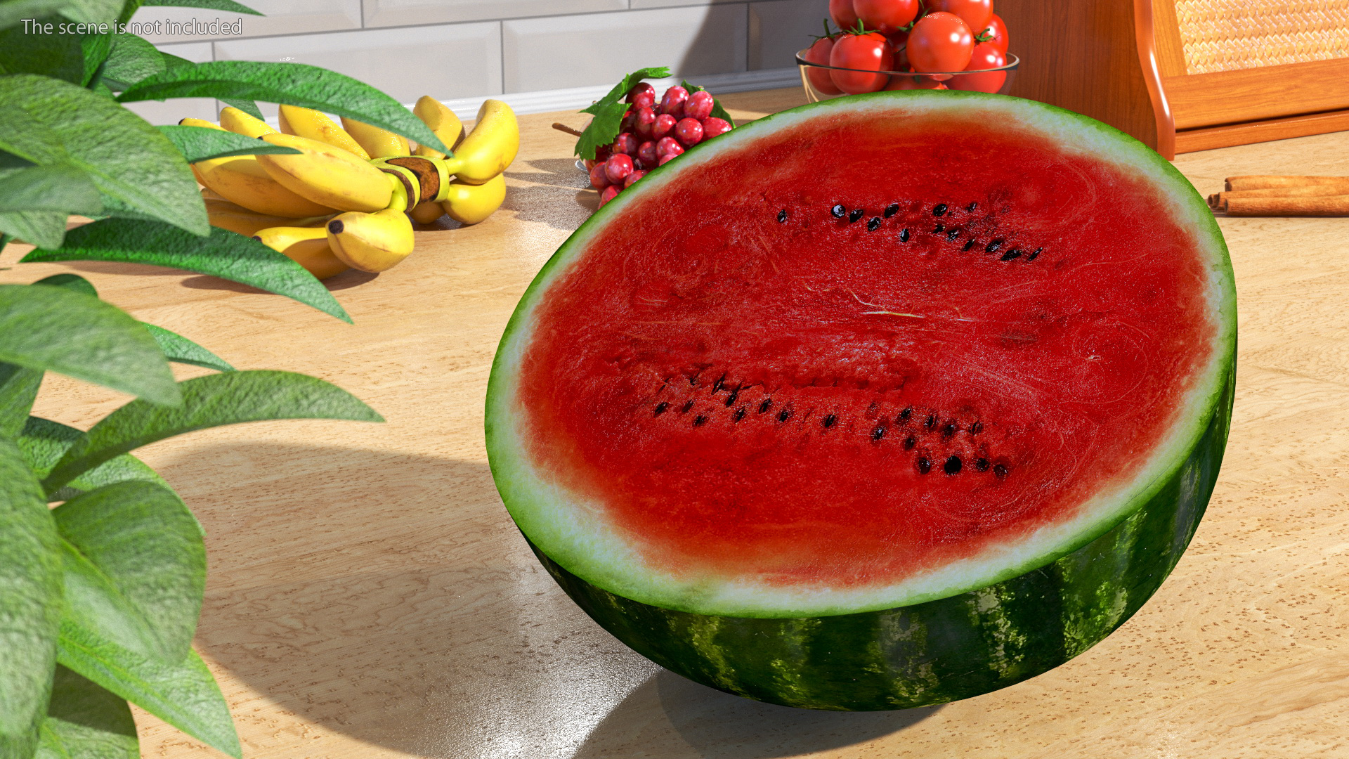 Half of Fresh Watermelon 3D model