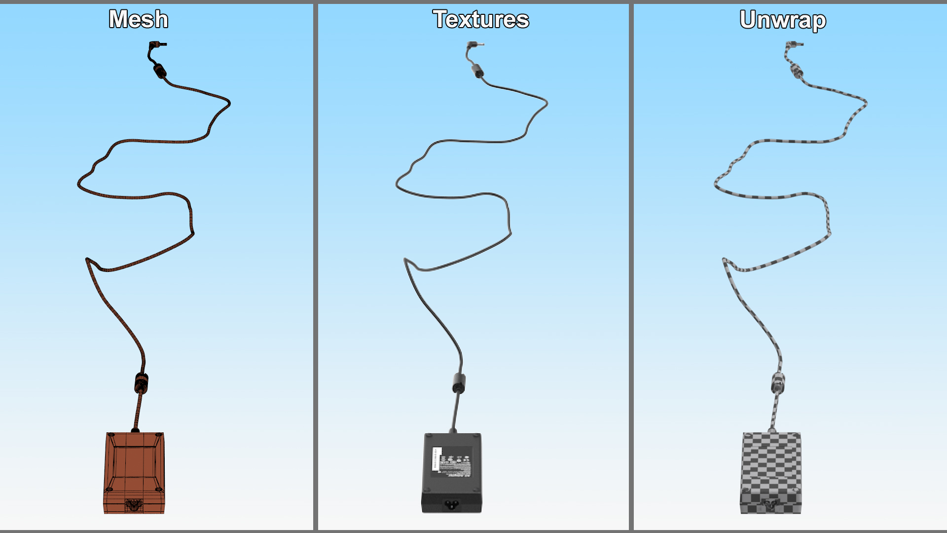 Power supply laptop charger 3D