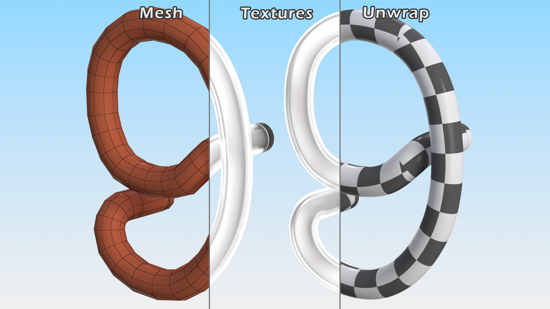 Neon Tube Light Number 9 3D model