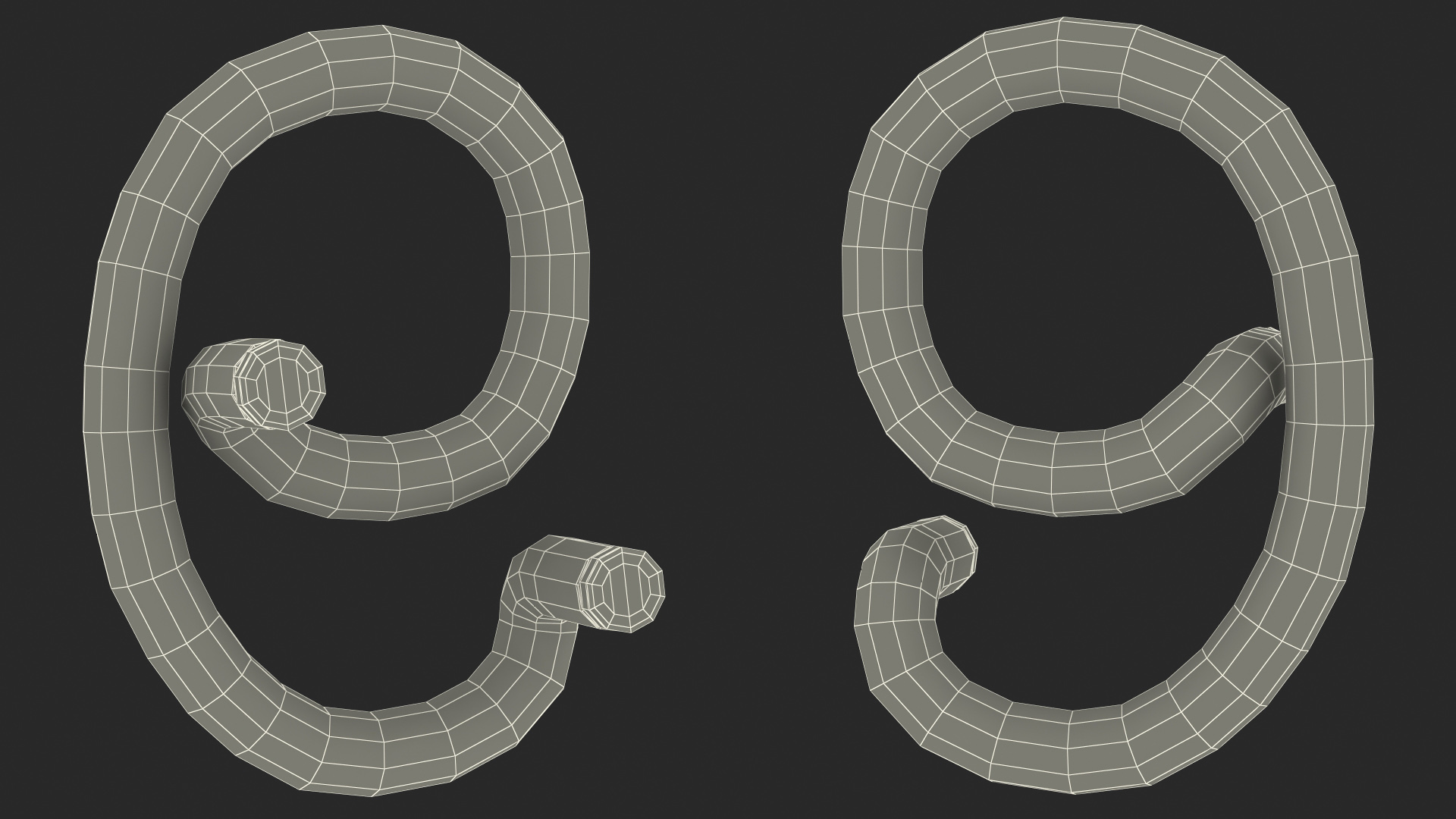 Neon Tube Light Number 9 3D model