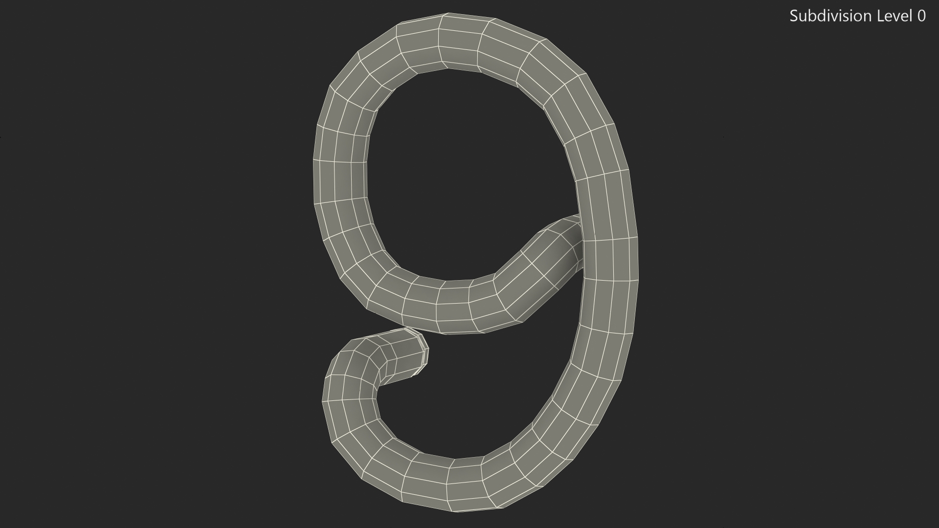 Neon Tube Light Number 9 3D model
