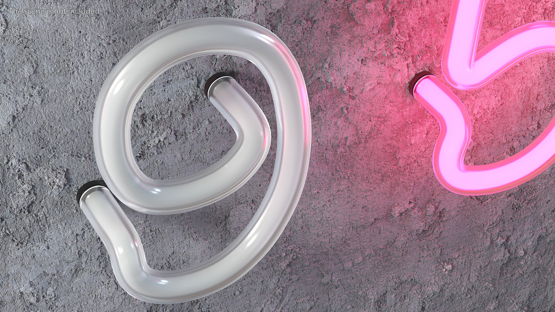 Neon Tube Light Number 9 3D model