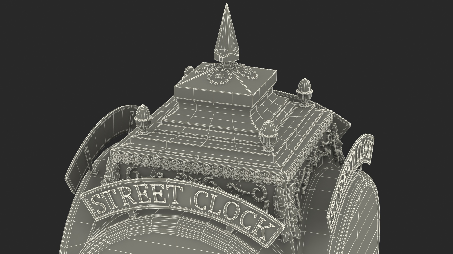 3D City Street Clock Black model
