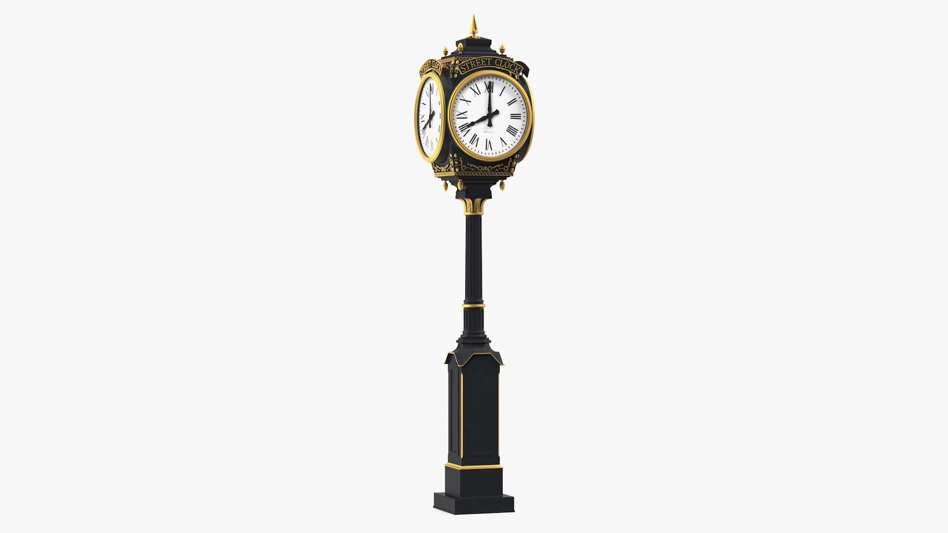 3D City Street Clock Black model