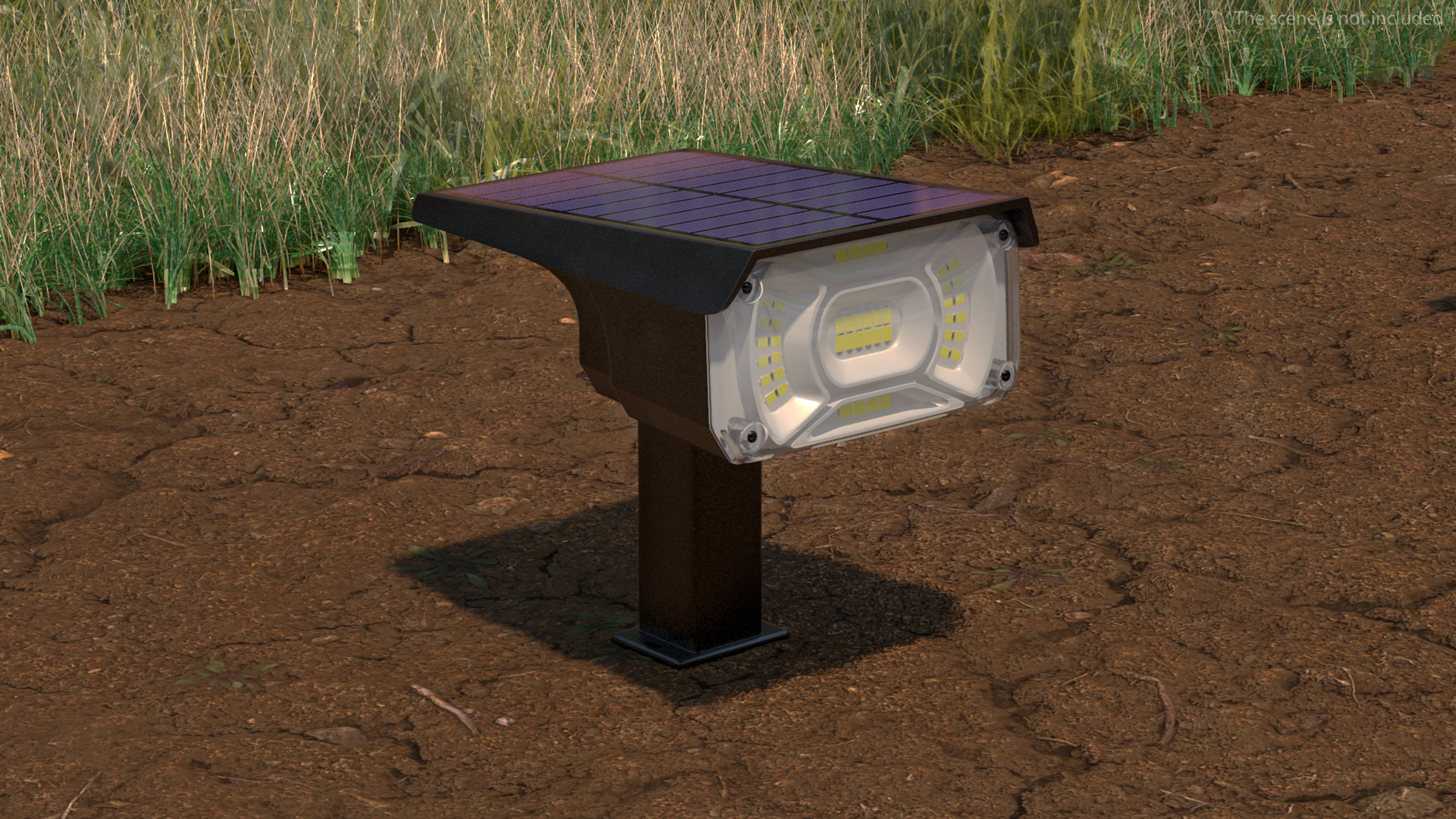 3D Solar Spotlight Outdoor model
