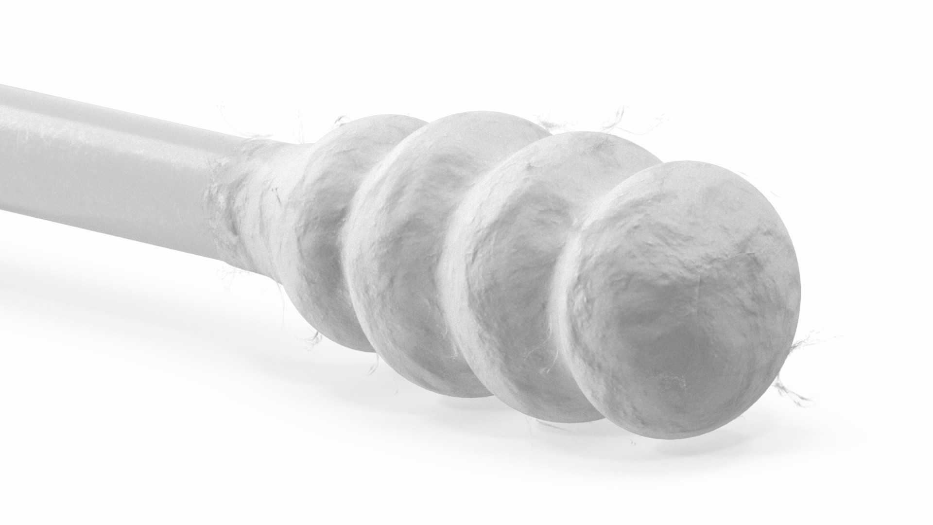 Cotton Swab Ring Type White 3D