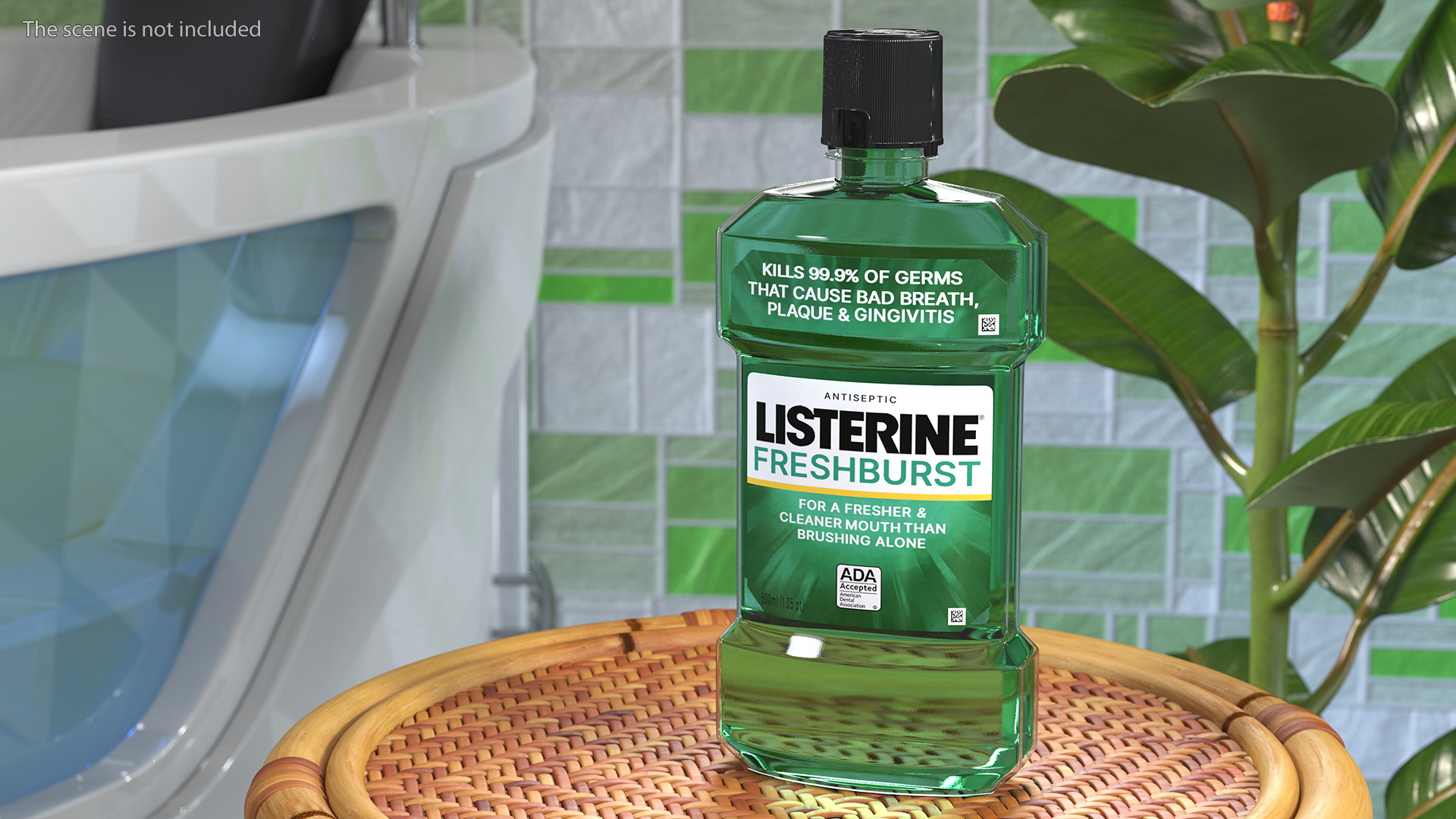 Listerine Freshburst Antiseptic Mouthwash 500ml 3D