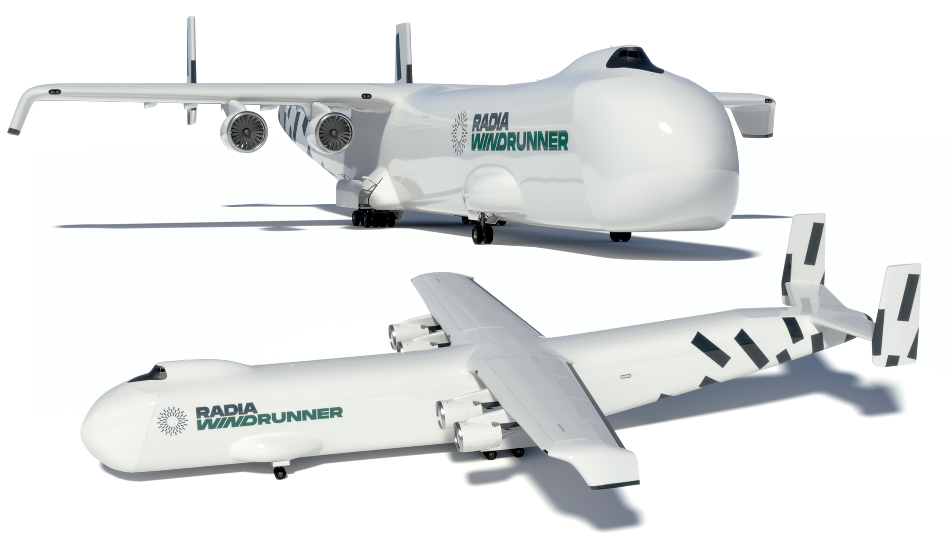 Radia Windrunner Cargo Airplane Rigged for Cinema 4D 3D