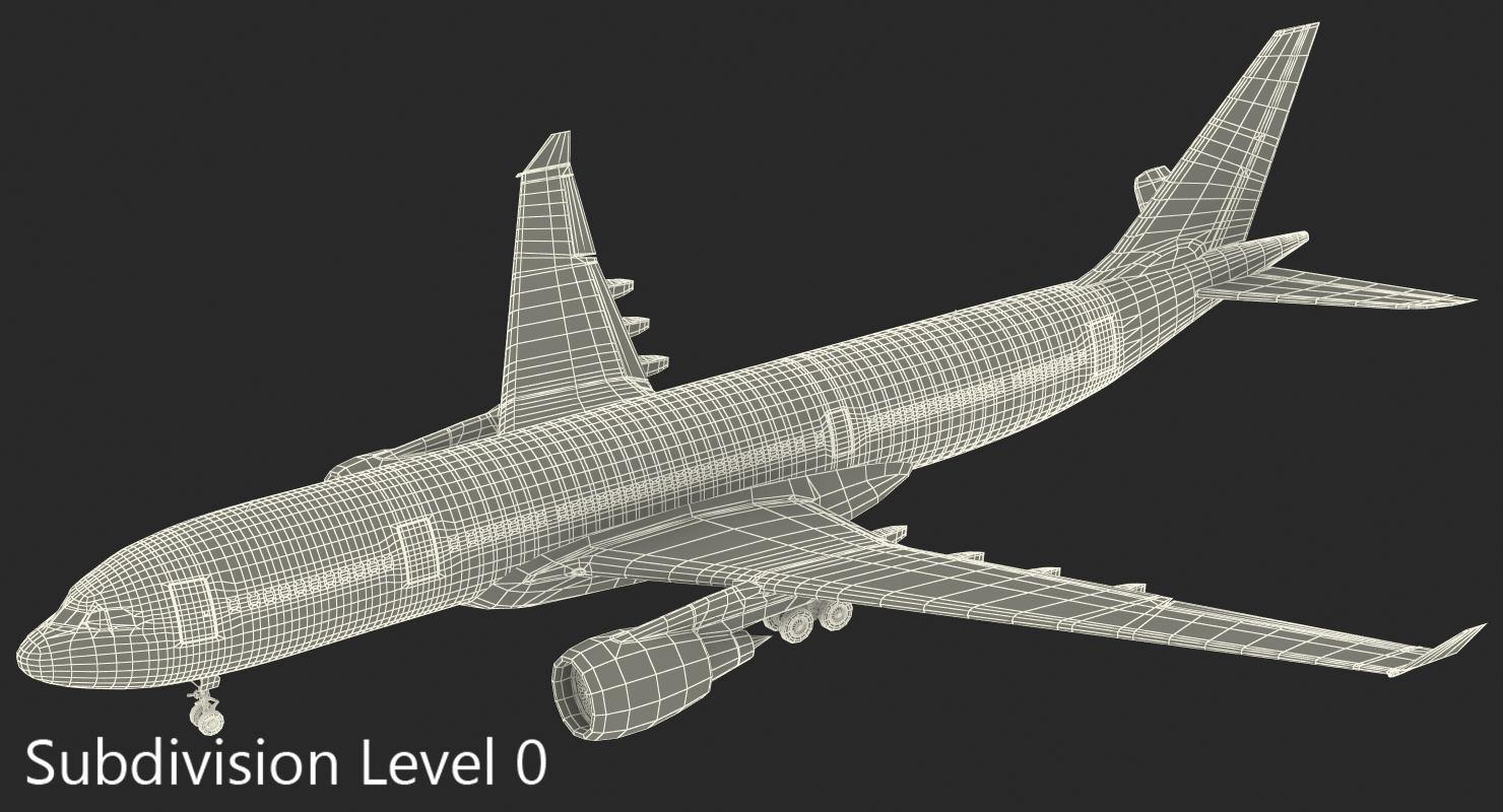 3D Jet Airliner Airbus A330 200 Generic