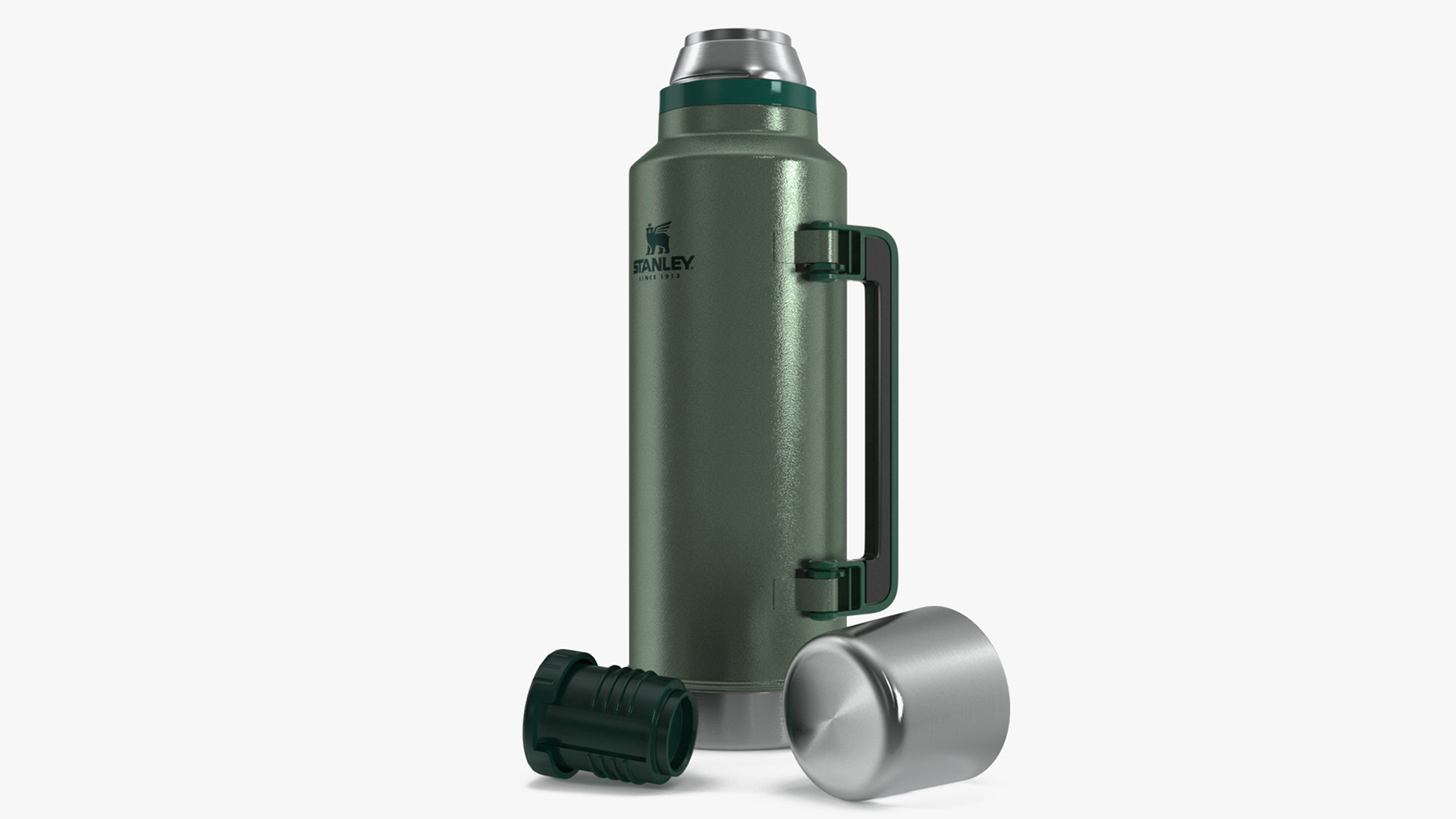 3D Stanley Classic Bottle Open with Folded Handle