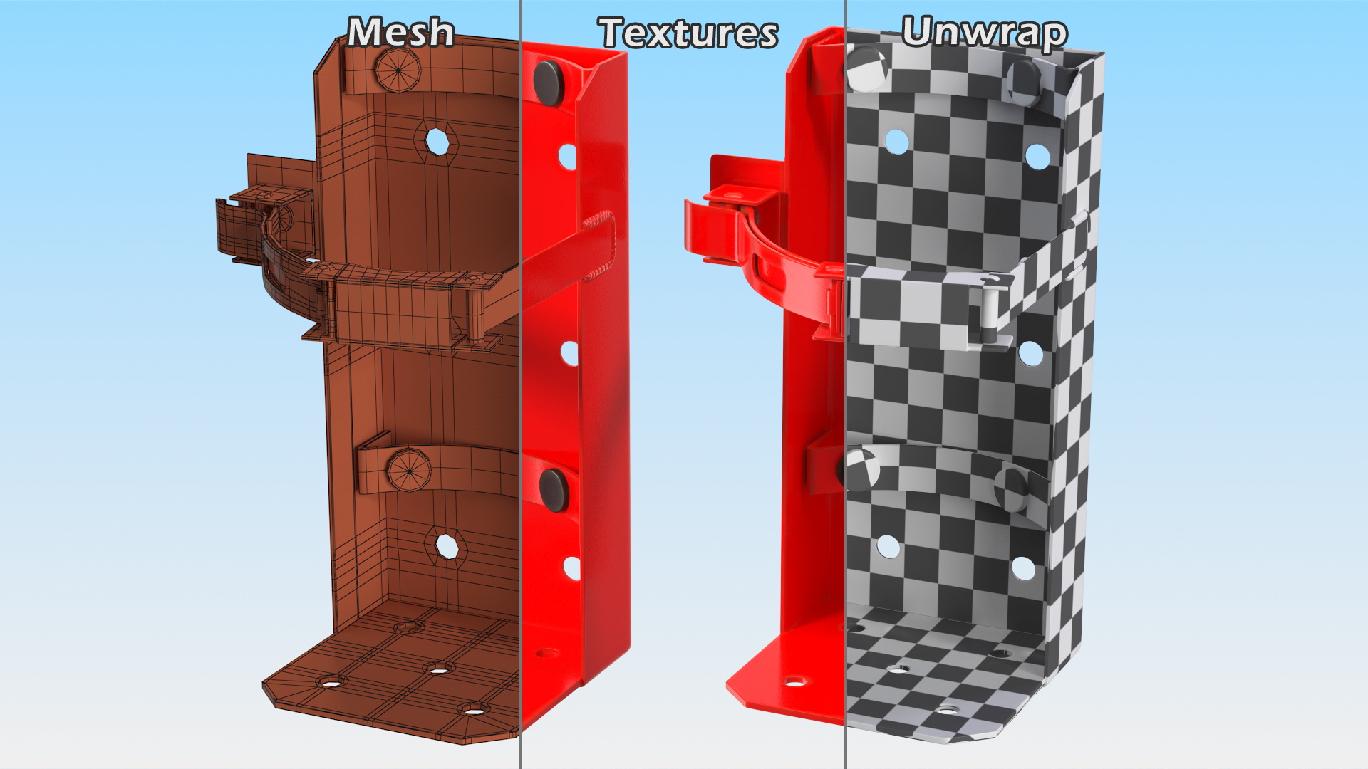 3D Small Size Mount for Fire Extinguisher model