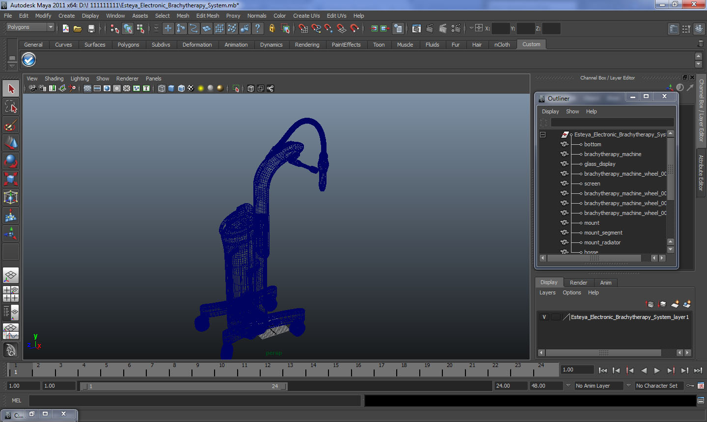 3D Esteya Electronic Brachytherapy System model