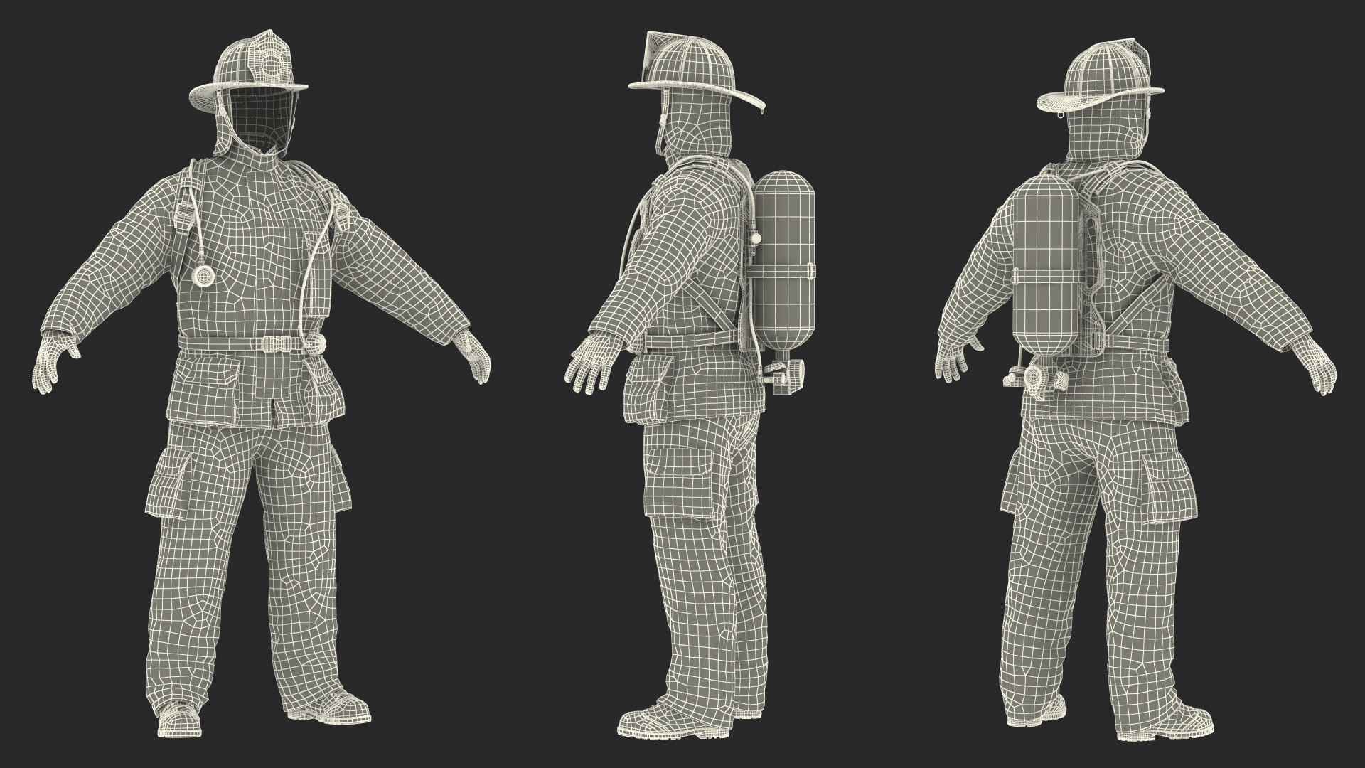 3D Fire and Rescue Service Uniform
