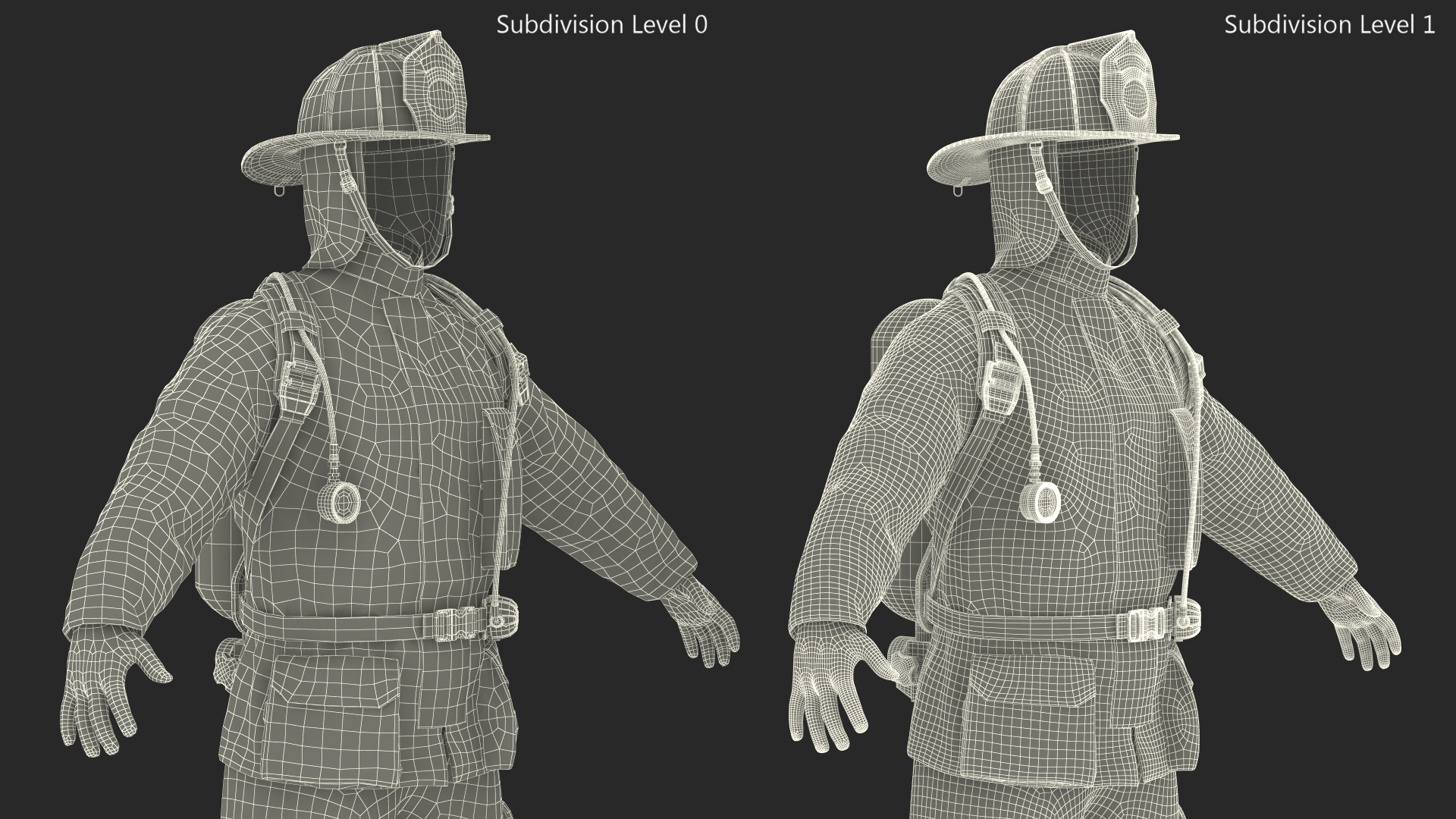 3D Fire and Rescue Service Uniform