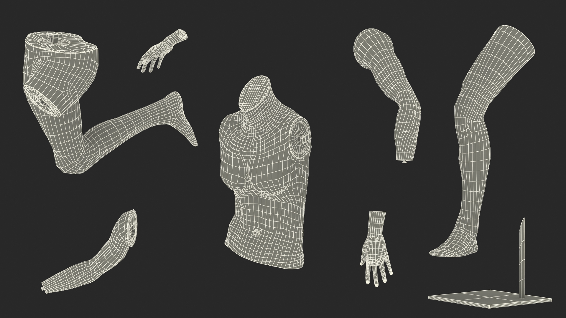 Black Female Sports Mannequin Running 3D