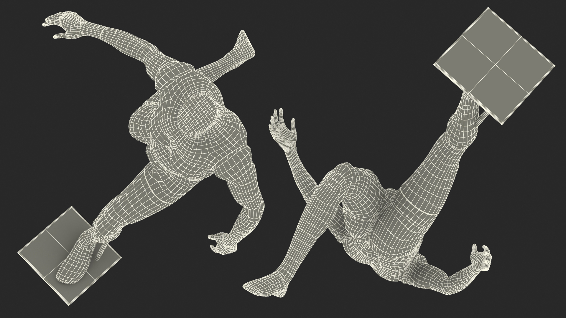 Black Female Sports Mannequin Running 3D
