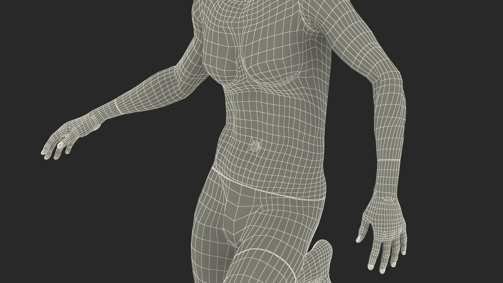Black Female Sports Mannequin Running 3D
