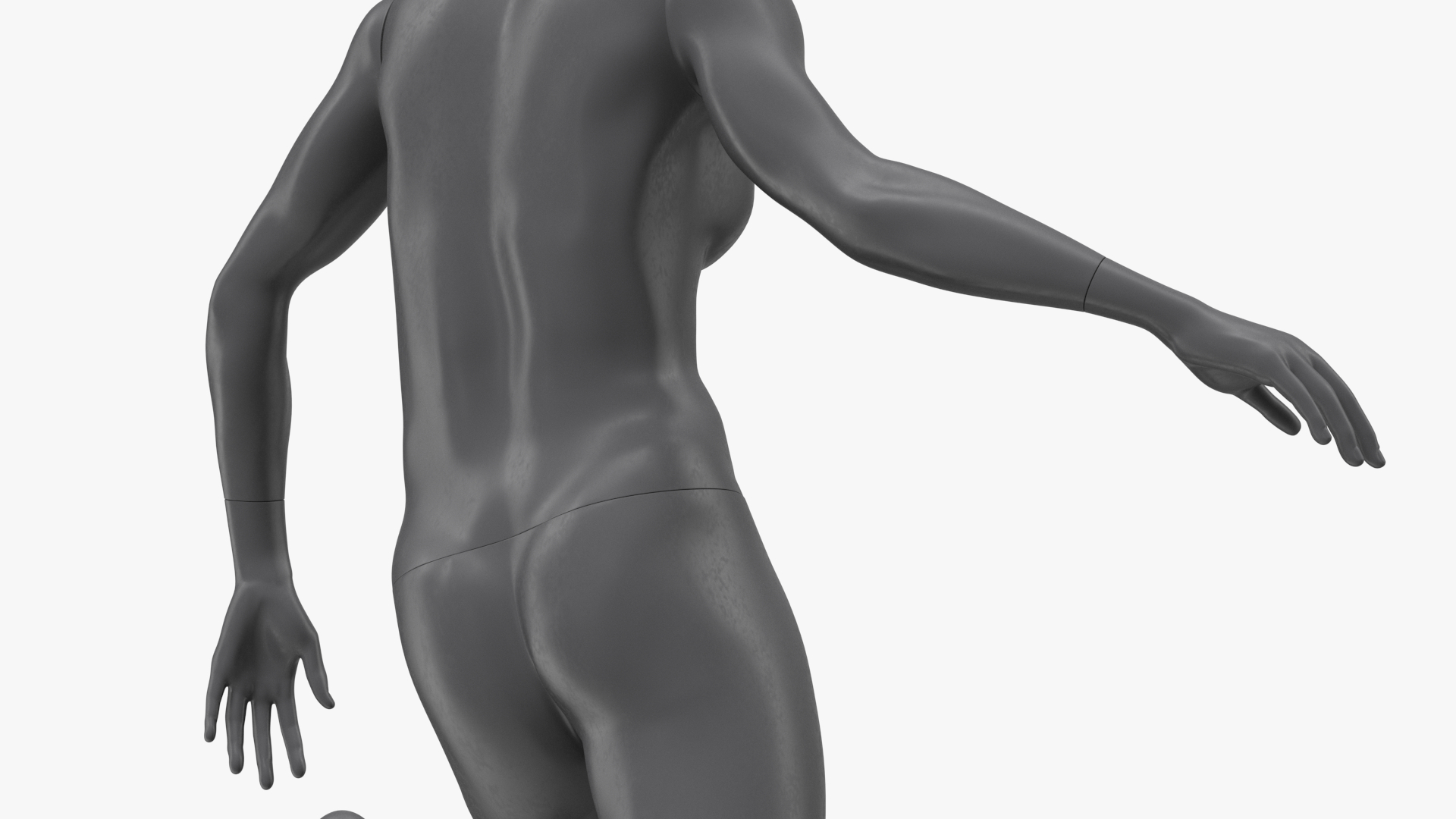 Black Female Sports Mannequin Running 3D