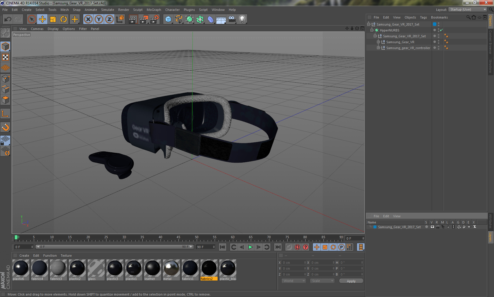 Samsung Gear VR 2017 Set 3D model