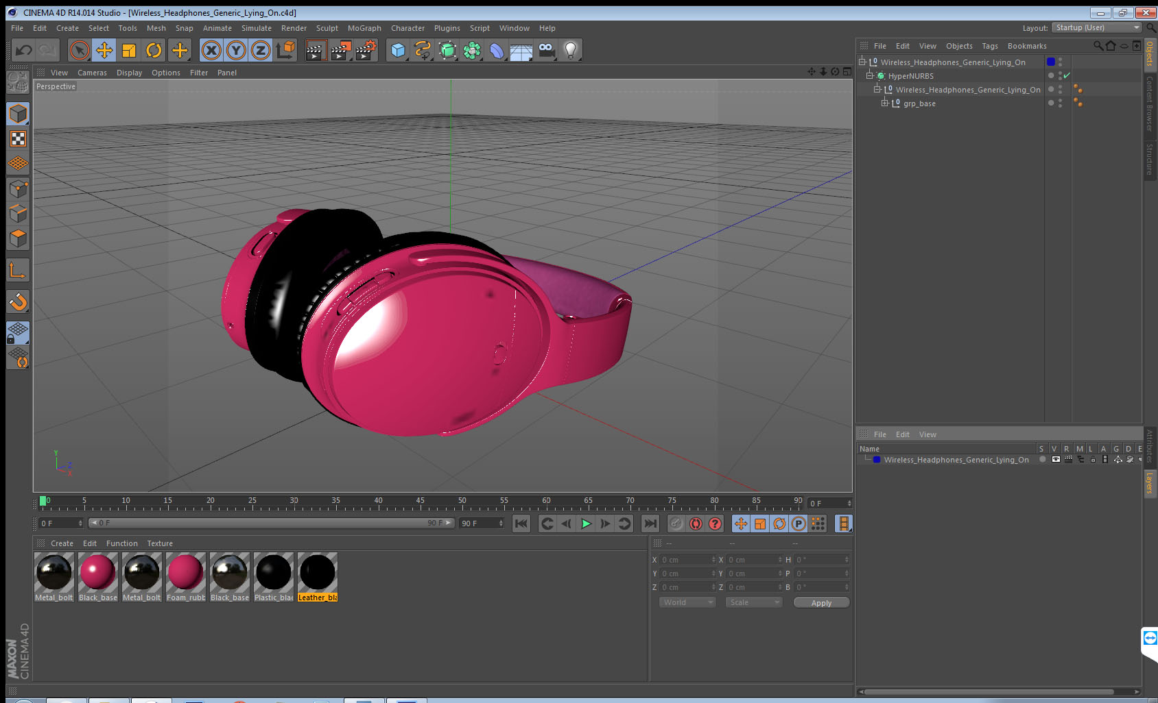 3D Wireless Headphones Generic Lying On