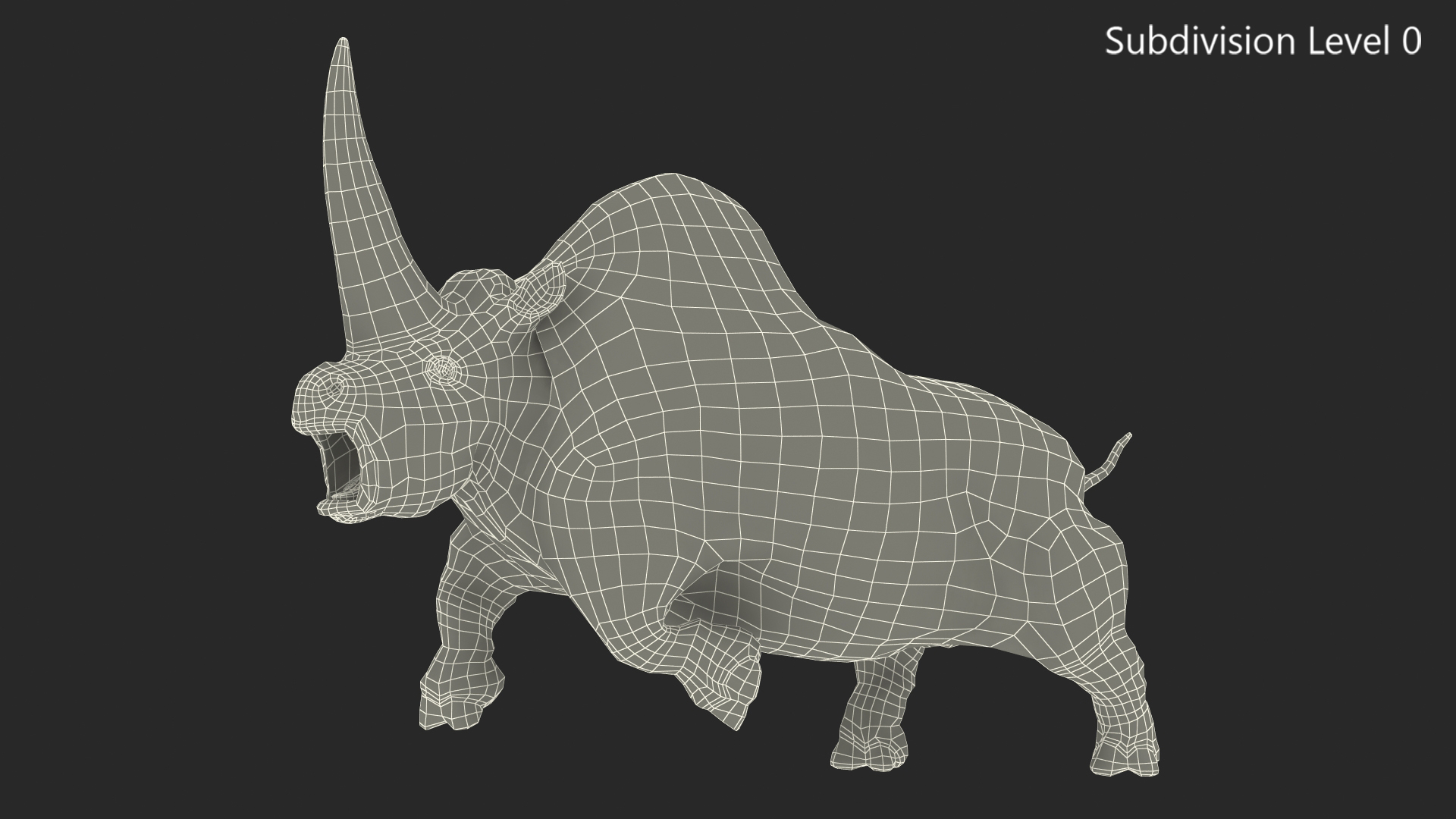 Elasmotherium Rigged for Maya 3D model