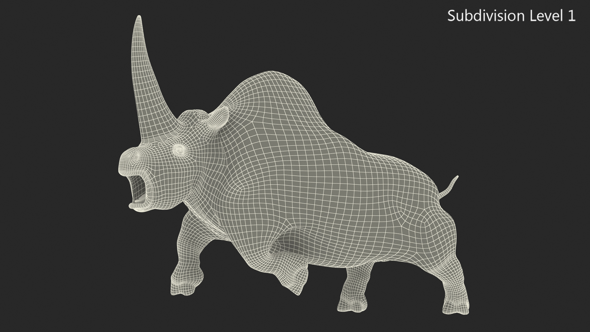 Elasmotherium Rigged for Maya 3D model