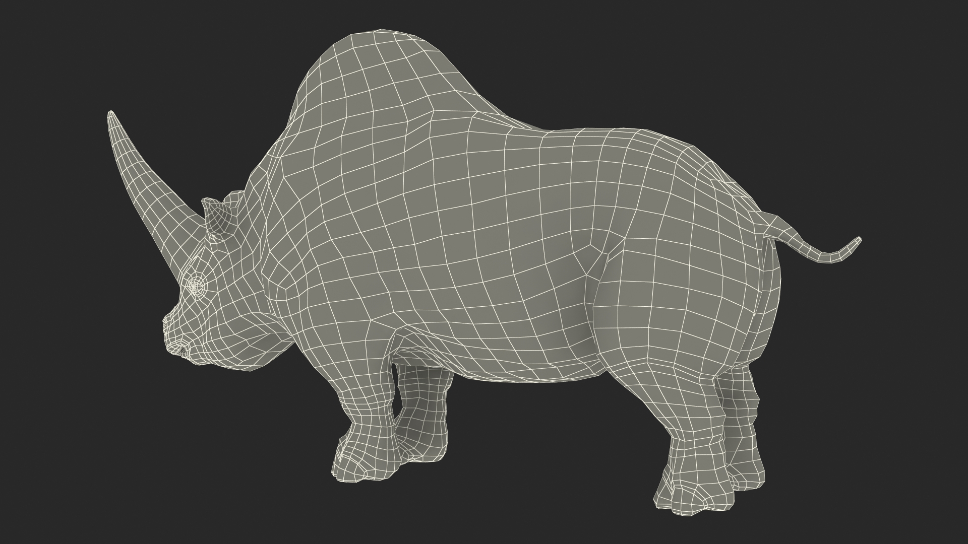 Elasmotherium Rigged for Maya 3D model