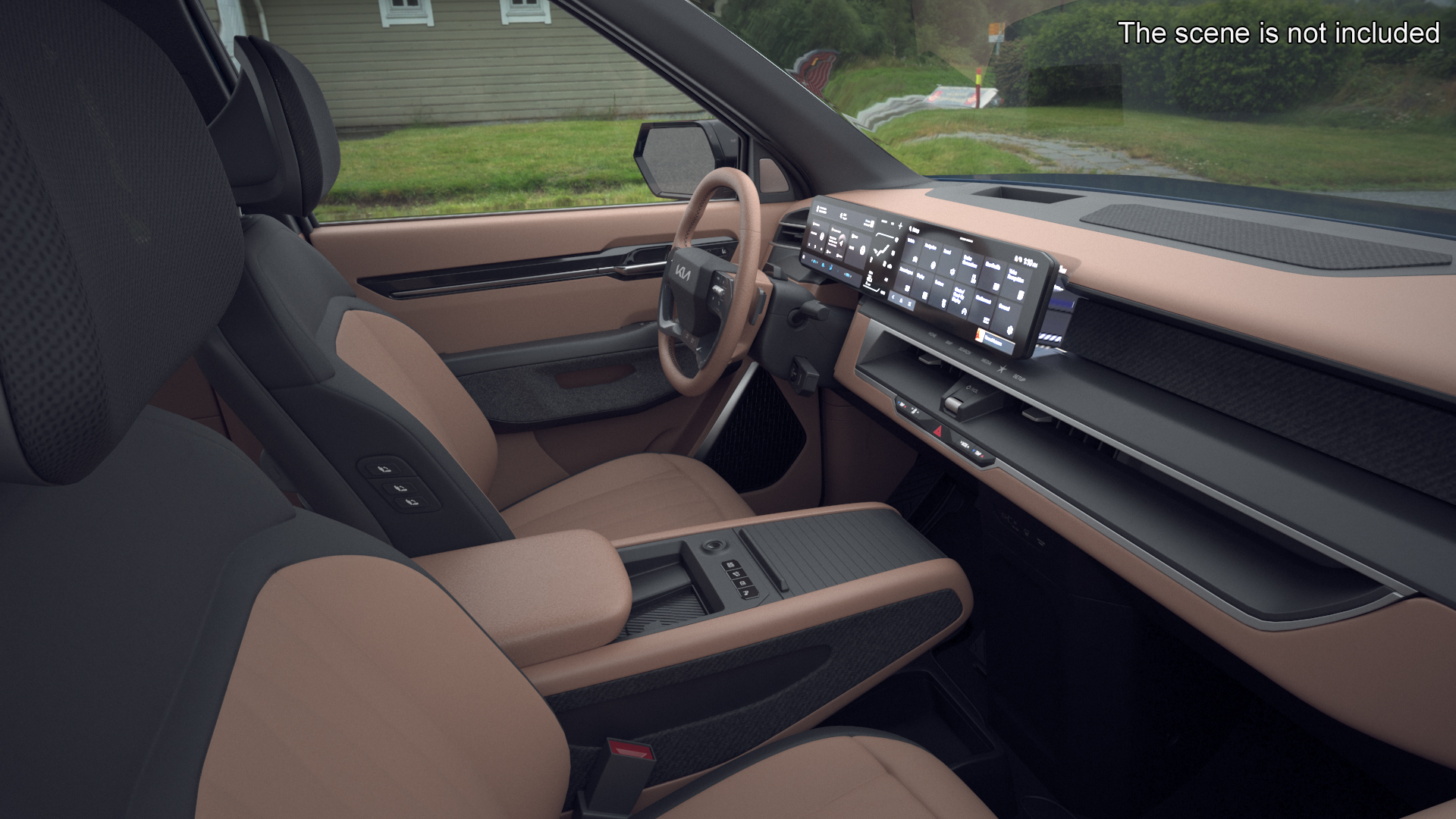 KIA EV9 SUV Ocean Blue 3D