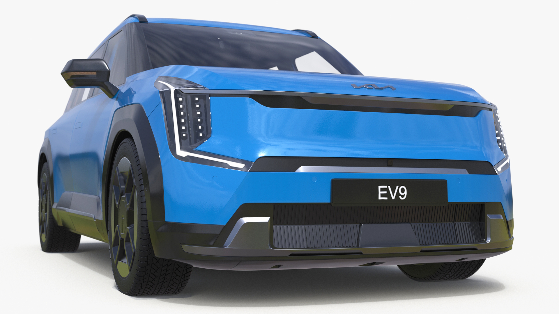 KIA EV9 SUV Ocean Blue 3D