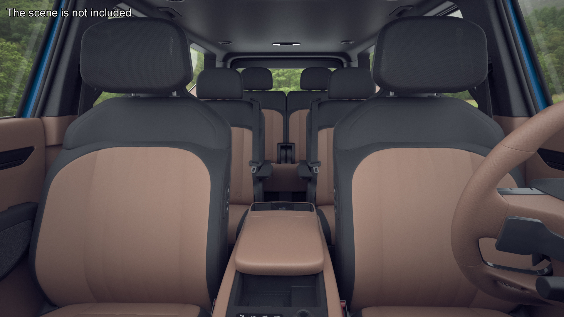 KIA EV9 SUV Ocean Blue 3D